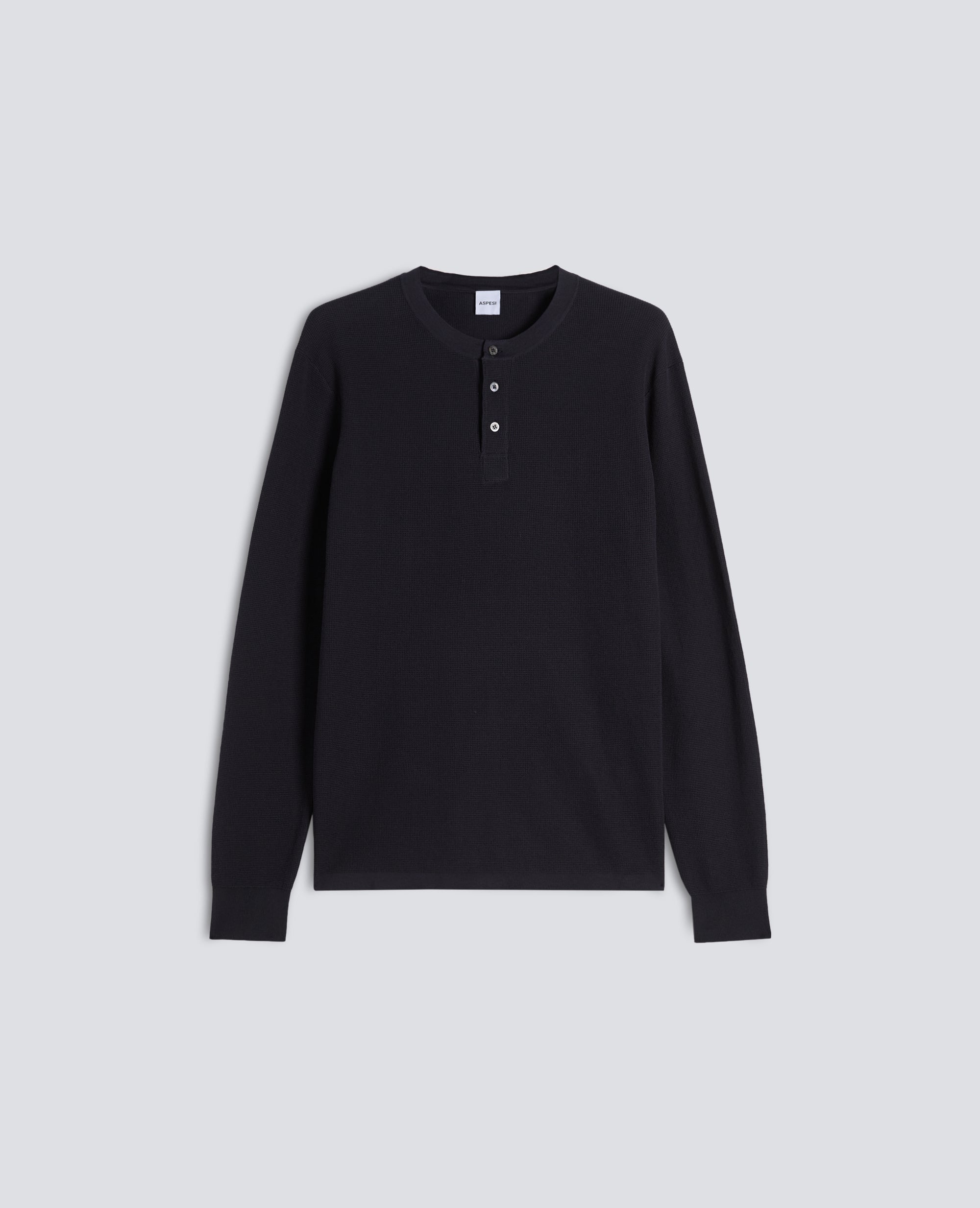 JERSEY DE ALGODON DE CUELLO REDONDO - BLU - ASPESI