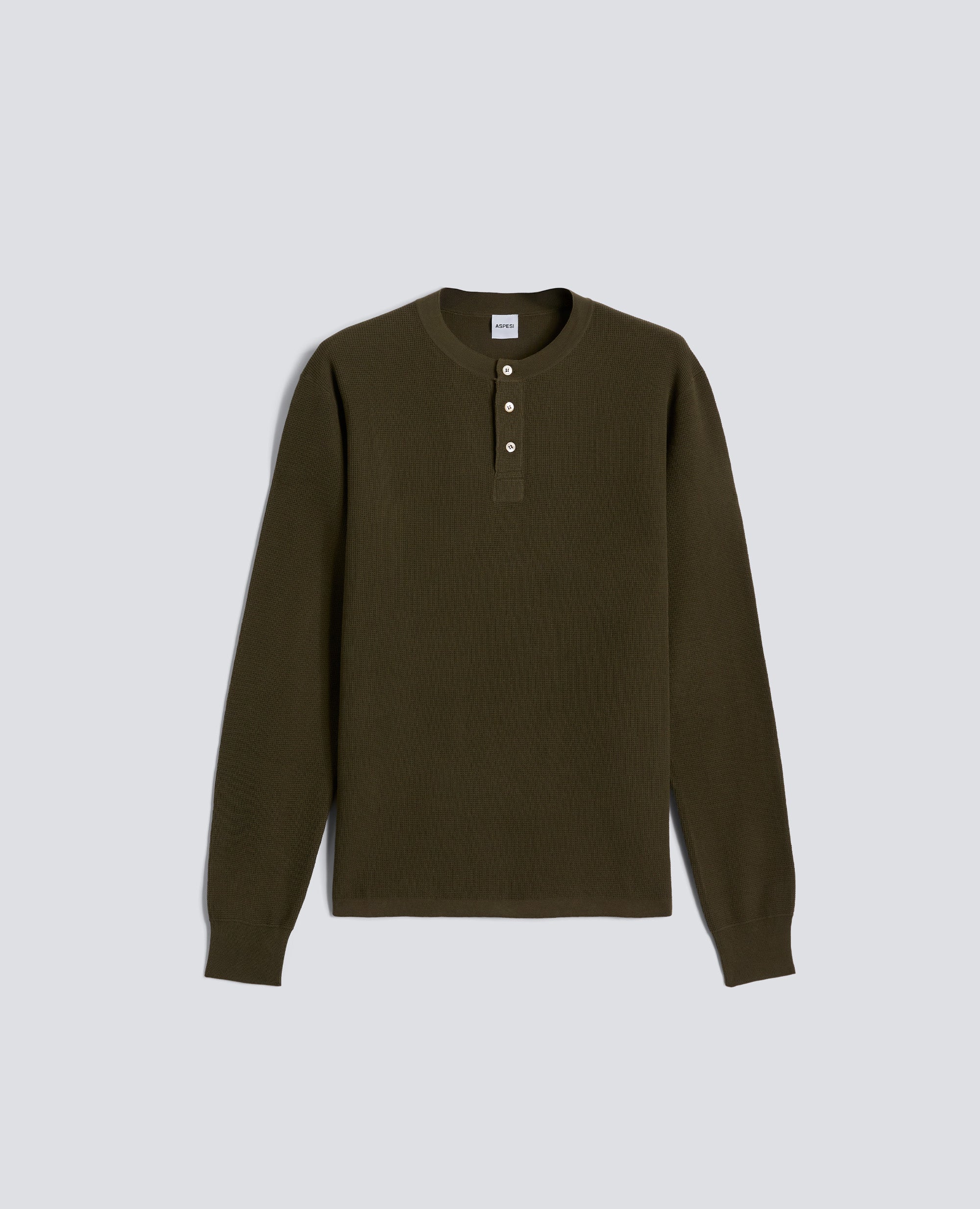 MAGLIA GIROCOLLO IN COTONE - VERDE - ASPESI