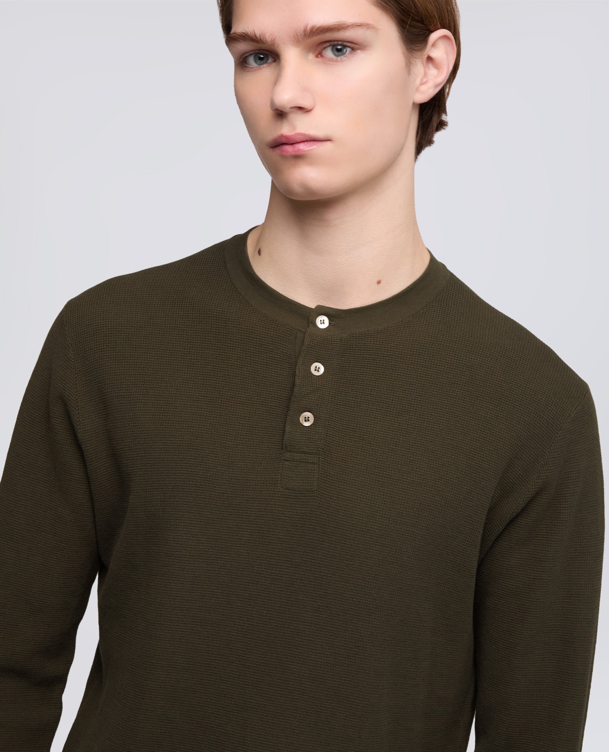 MAGLIA GIROCOLLO IN COTONE - VERDE - ASPESI