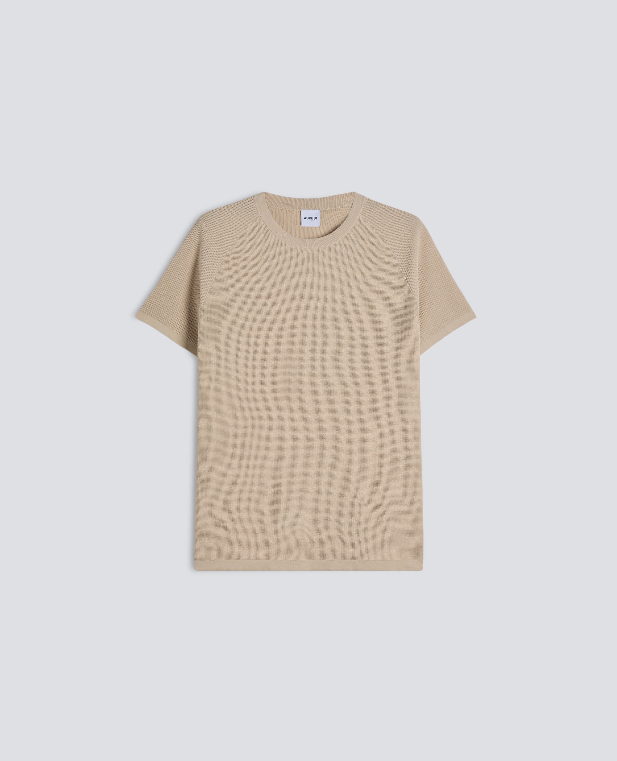 MAGLIA RAGLAN IN MICRO WAFFLE DI COTONE - BEIGE - ASPESI