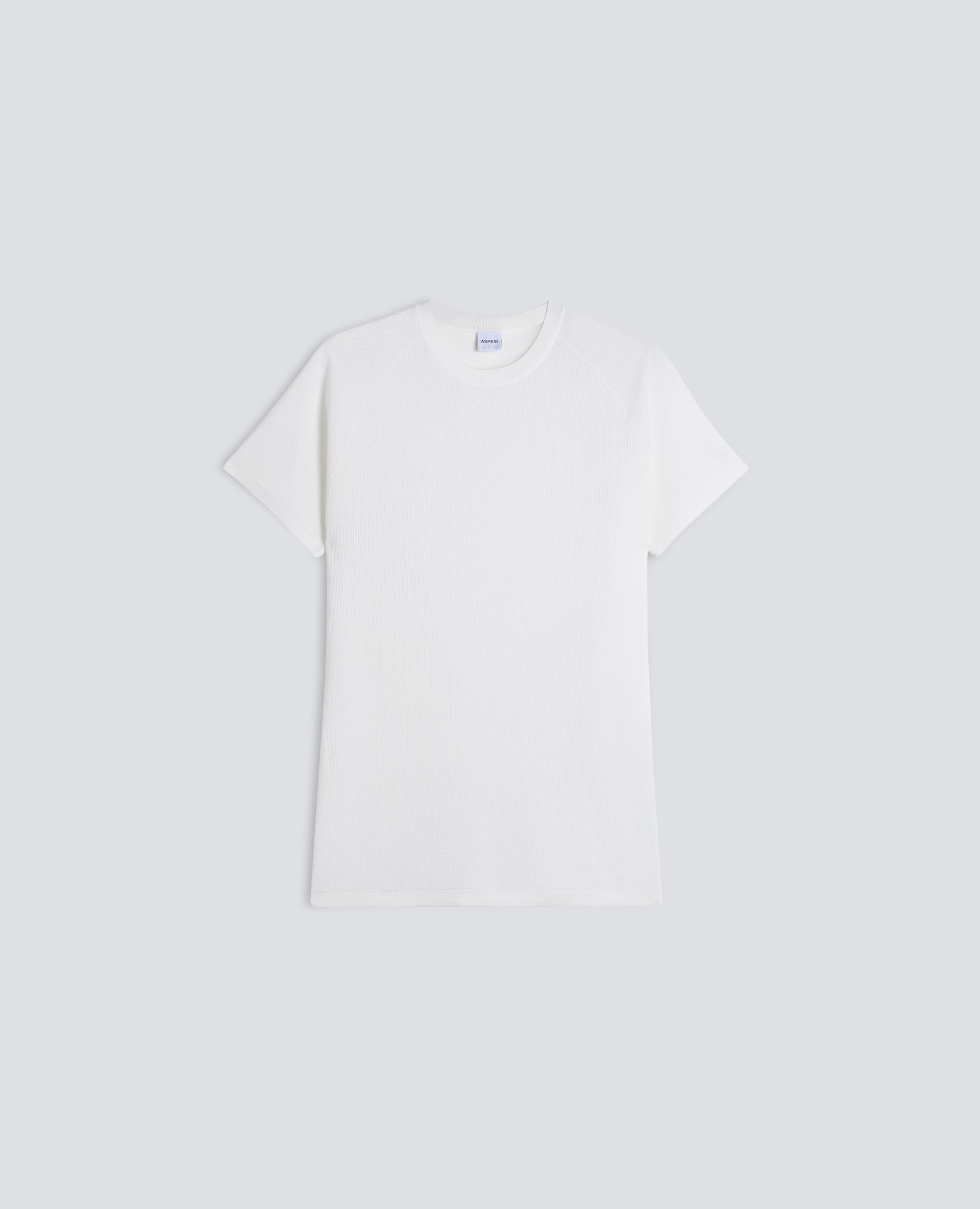 MAGLIA RAGLAN IN MICRO WAFFLE DI COTONE - BIANCO - ASPESI