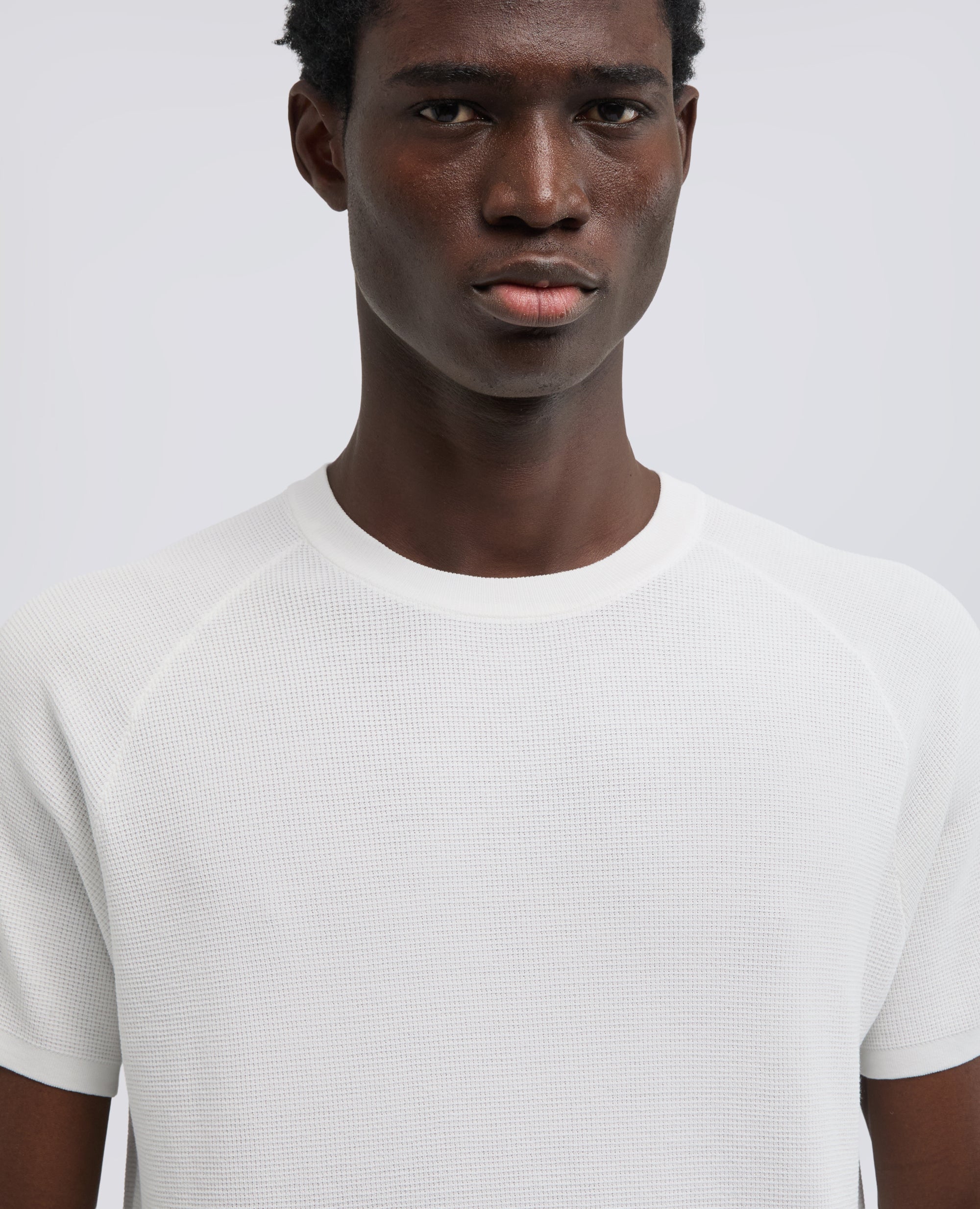 MAGLIA RAGLAN IN MICRO WAFFLE DI COTONE - BIANCO - ASPESI