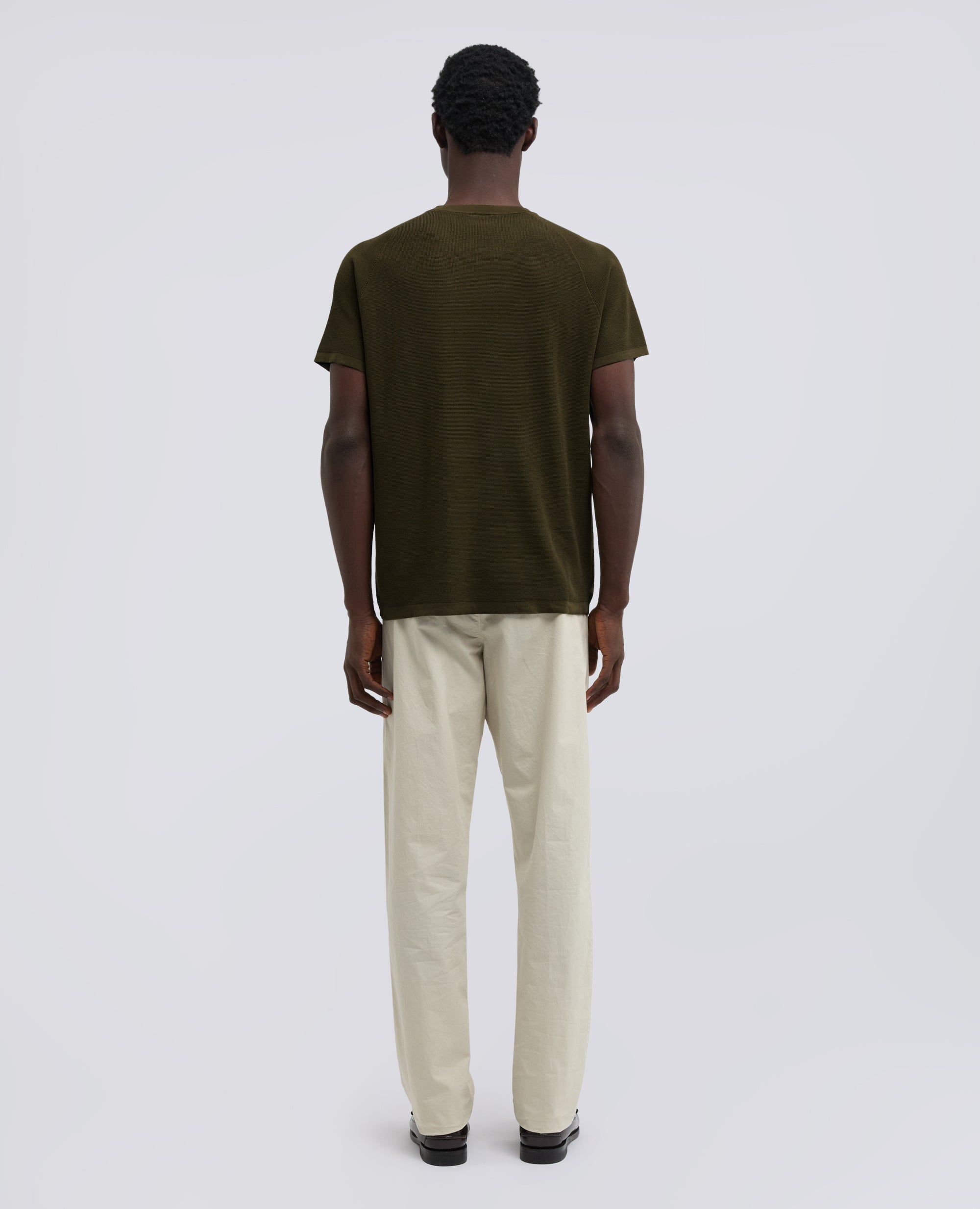 MAGLIA RAGLAN IN MICRO WAFFLE DI COTONE - VERDE - ASPESI