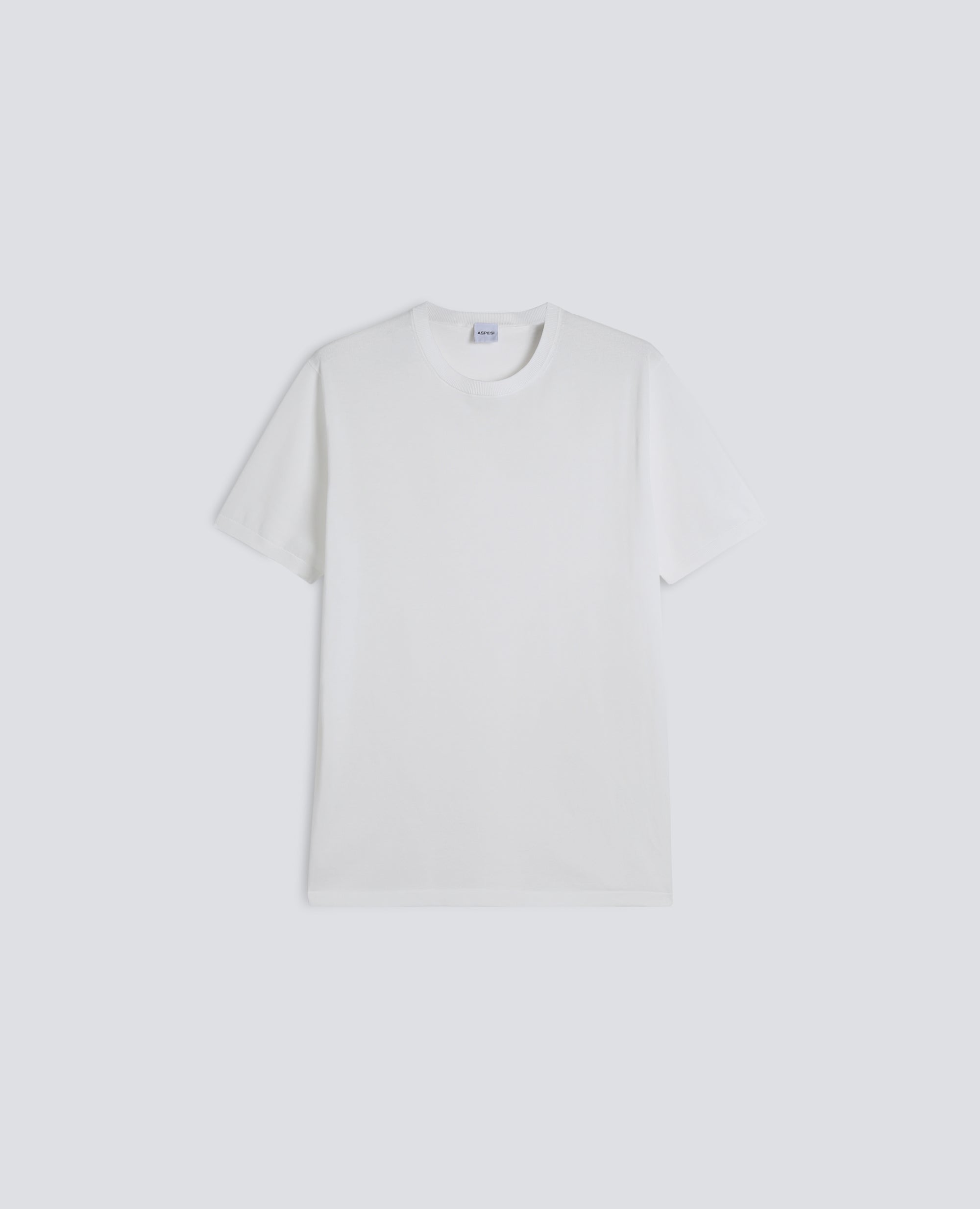 T-SHIRT GIROCOLLO IN COTONE - BIANCO - ASPESI
