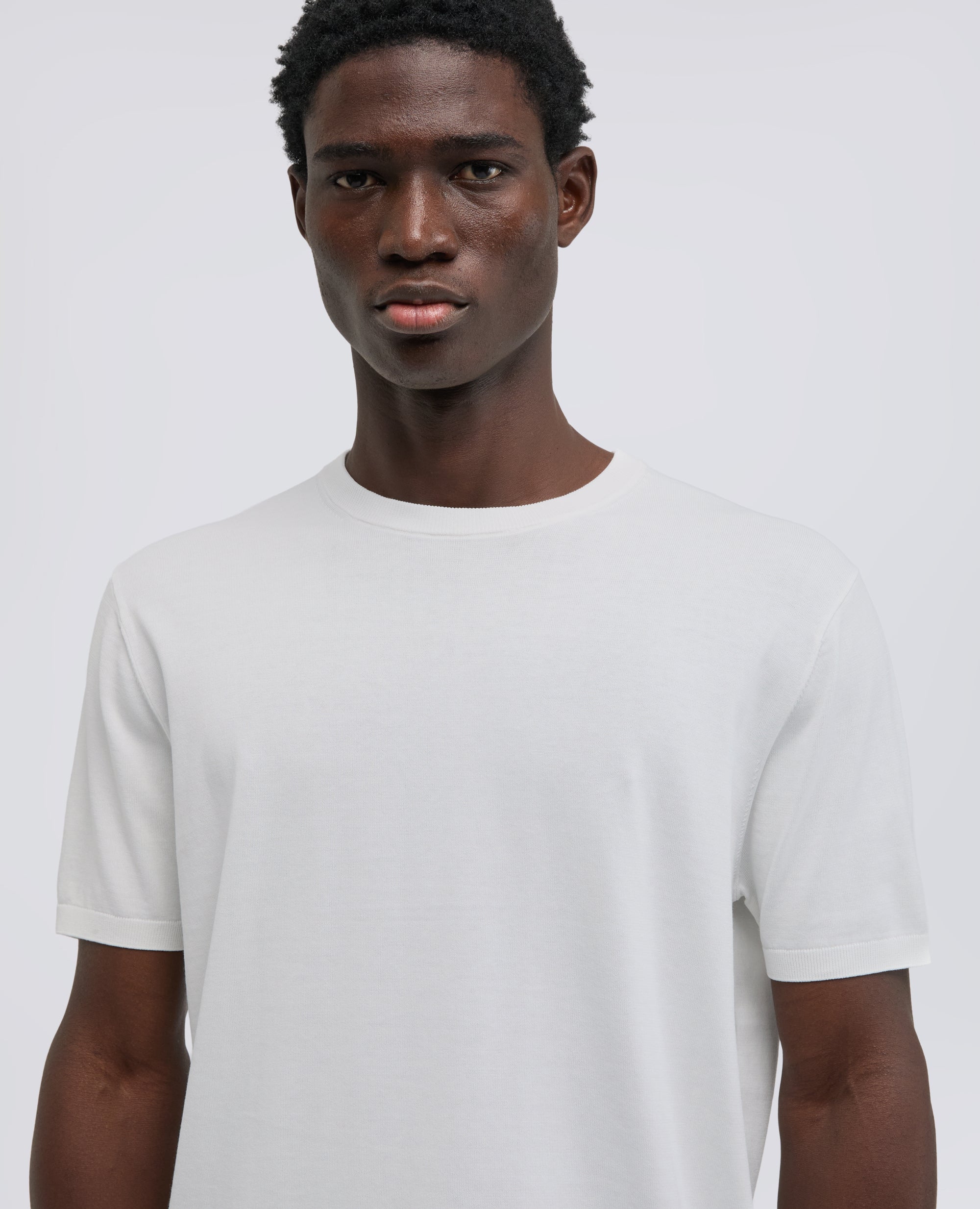 T-SHIRT GIROCOLLO IN COTONE - BIANCO - ASPESI