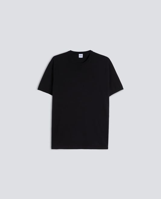 T-SHIRT GIROCOLLO IN COTONE - NERO - ASPESI