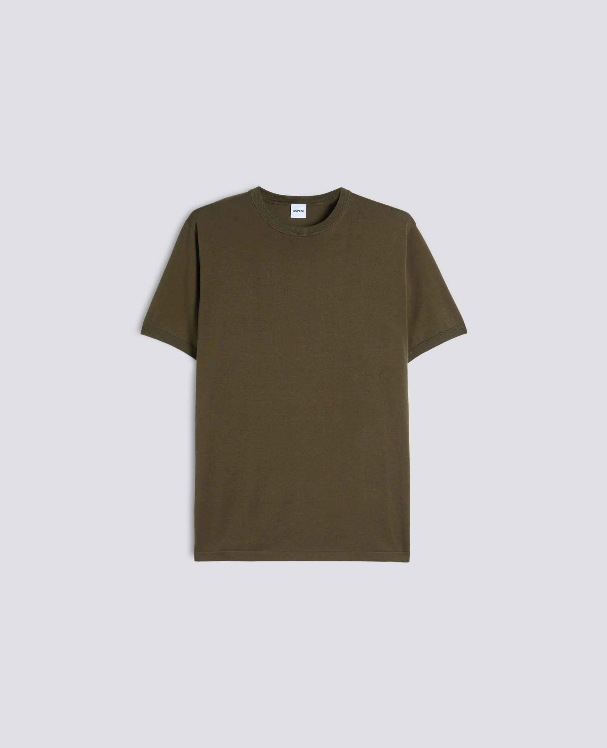 T-SHIRT GIROCOLLO IN COTONE - VERDE - ASPESI