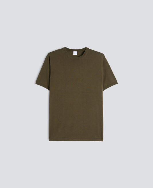 T-SHIRT GIROCOLLO IN COTONE - VERDE - ASPESI