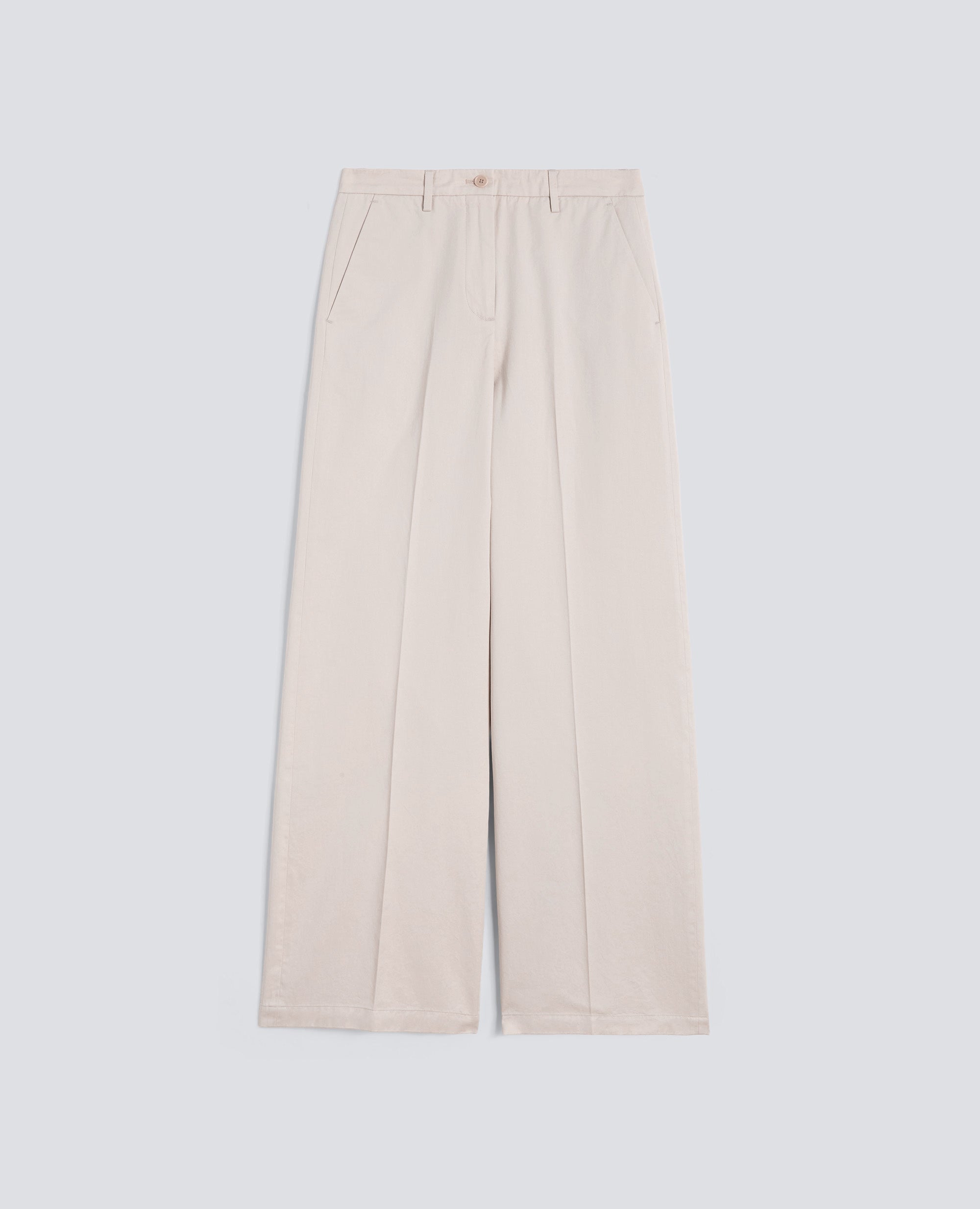 PANTALONE CLASSICO IN EXTRA FINE TWILL DI COTONE TINTO PEZZA - BEIGE - ASPESI
