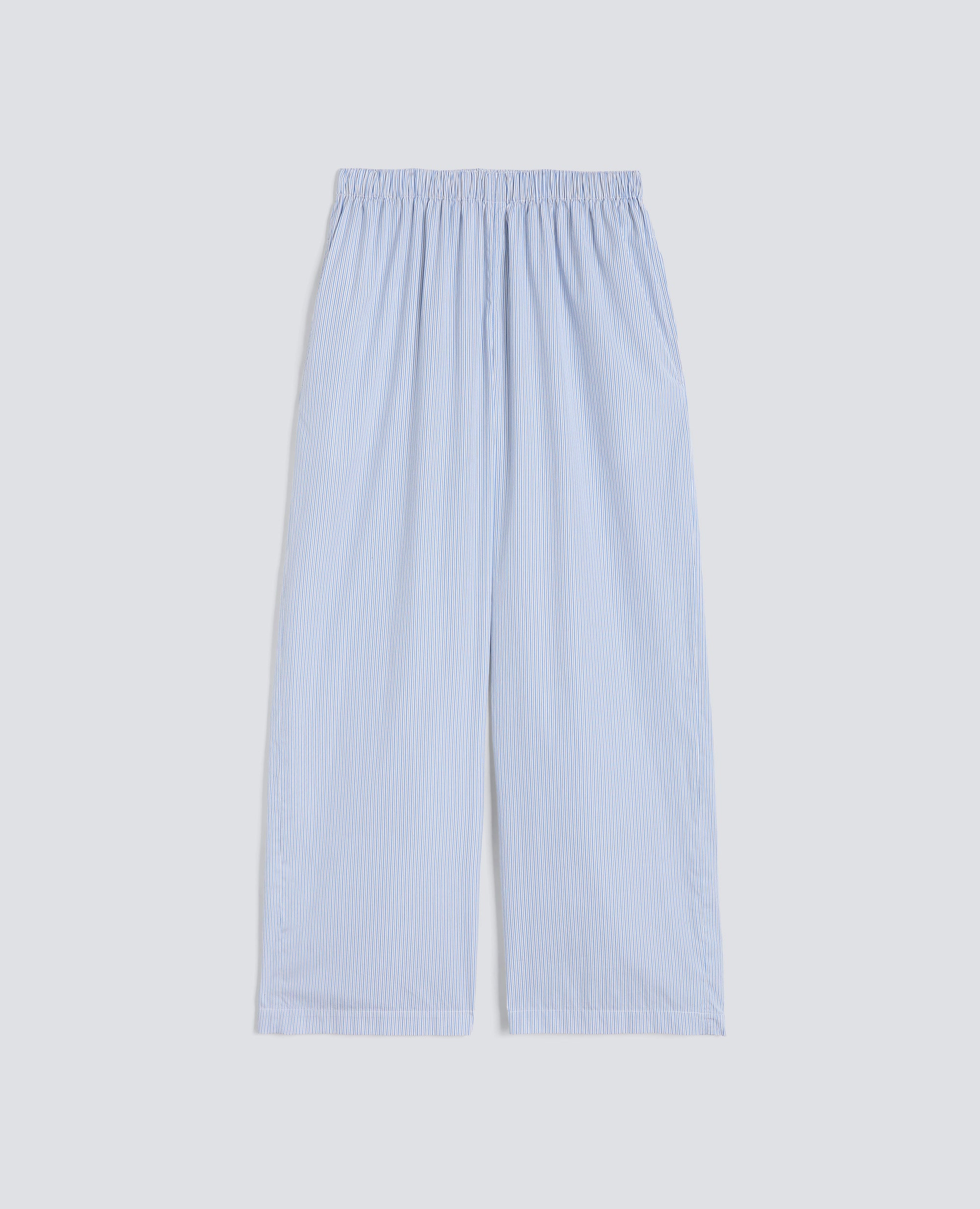 PANTALONE IN POPELINE DI COTONE - AZZURRO - ASPESI