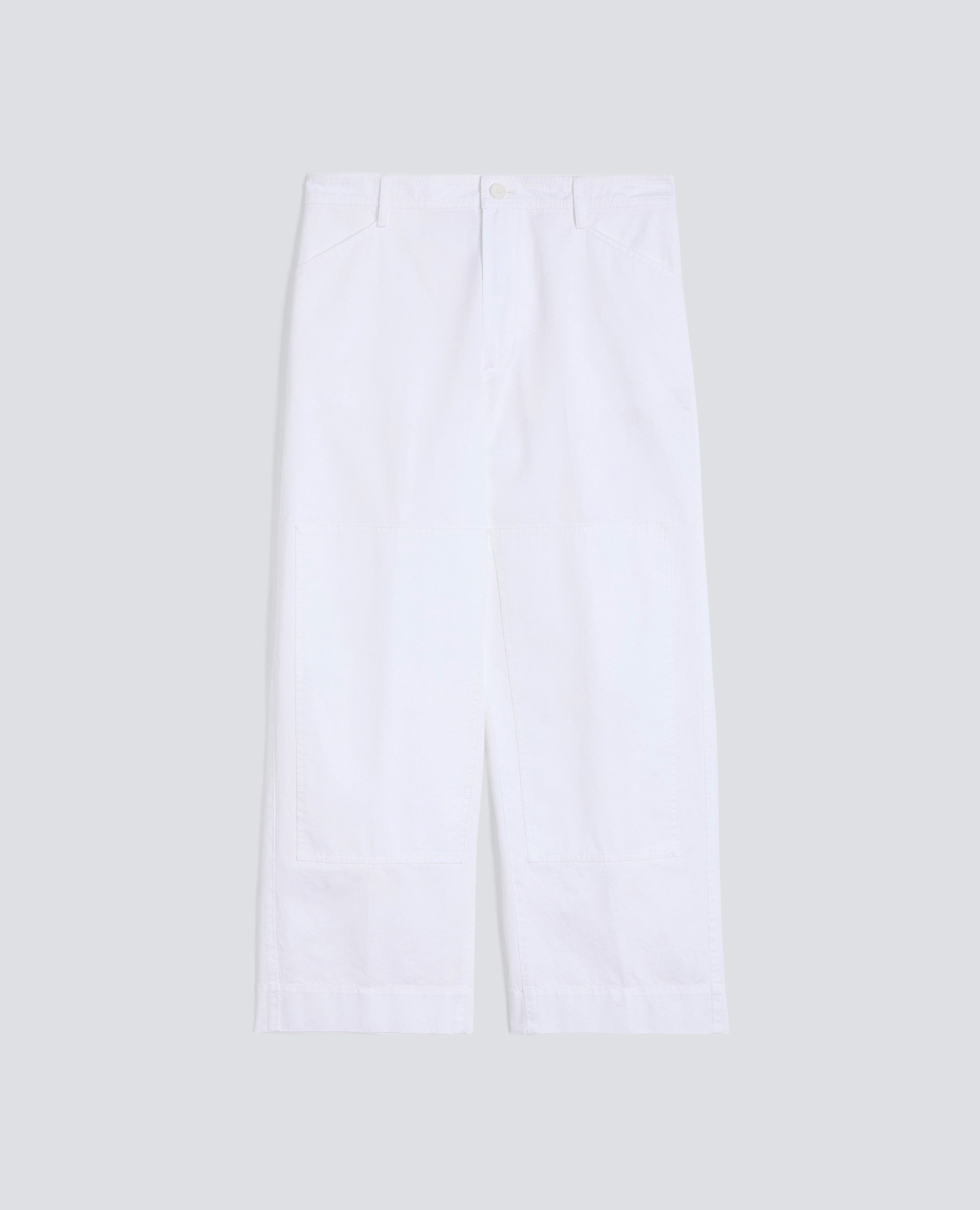 PANTALON DE TYPE CARGO EN TWILL DE COTON EXTRA-FIN - BIANCO - ASPESI