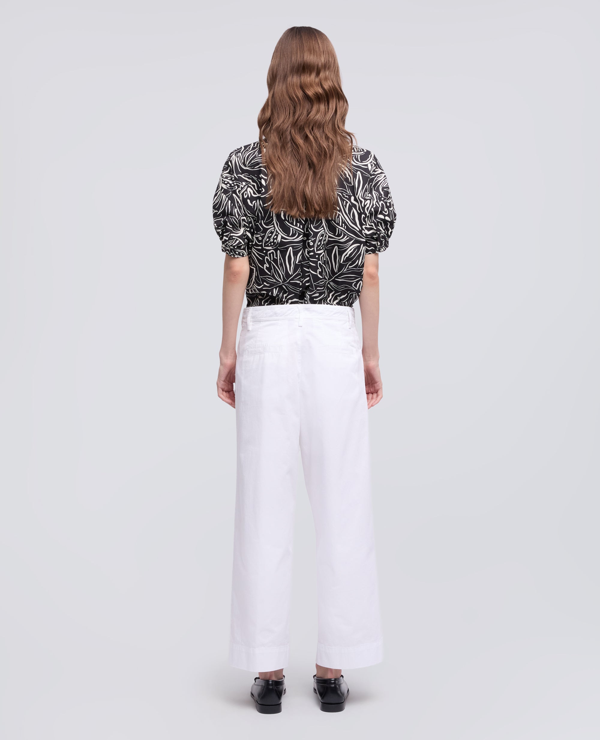 PANTALON DE TYPE CARGO EN TWILL DE COTON EXTRA-FIN - BIANCO - ASPESI