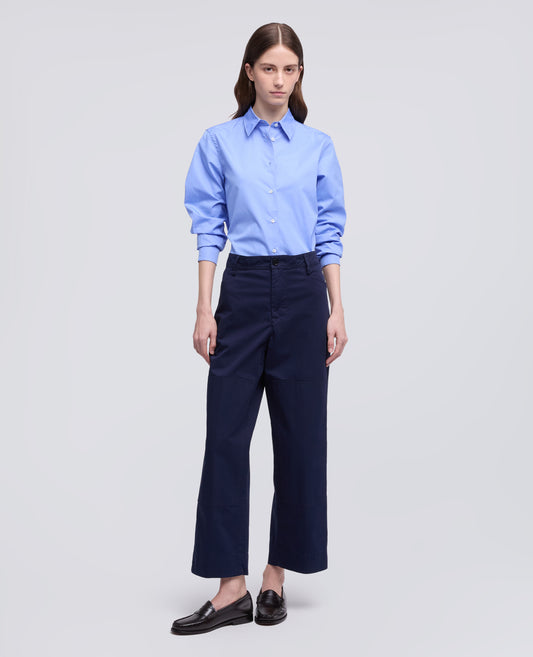 PANTALONE TIPO CARGO IN EXTRA FINE TWILL DI COTONE - BLU - ASPESI