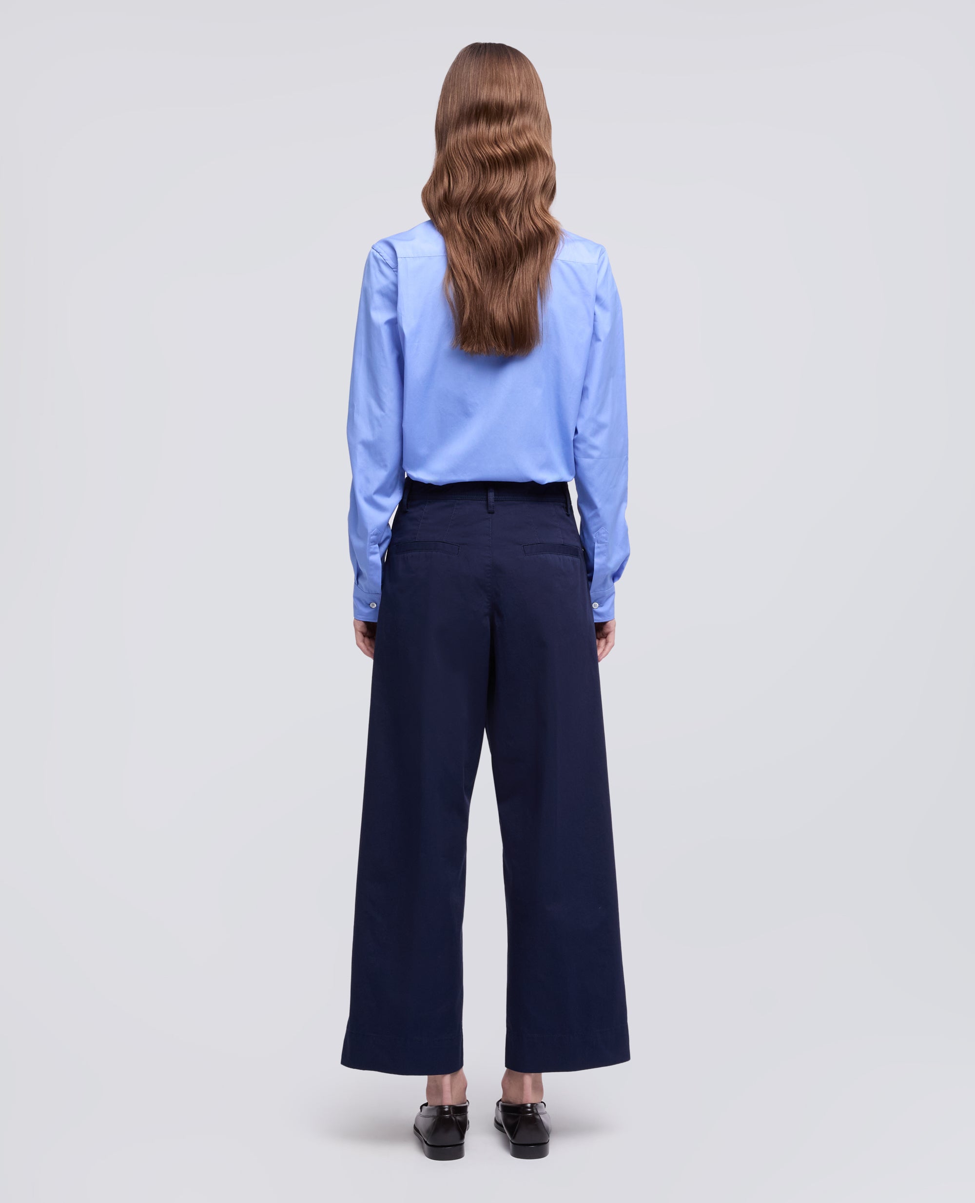 PANTALONE TIPO CARGO IN EXTRA FINE TWILL DI COTONE - BLU - ASPESI