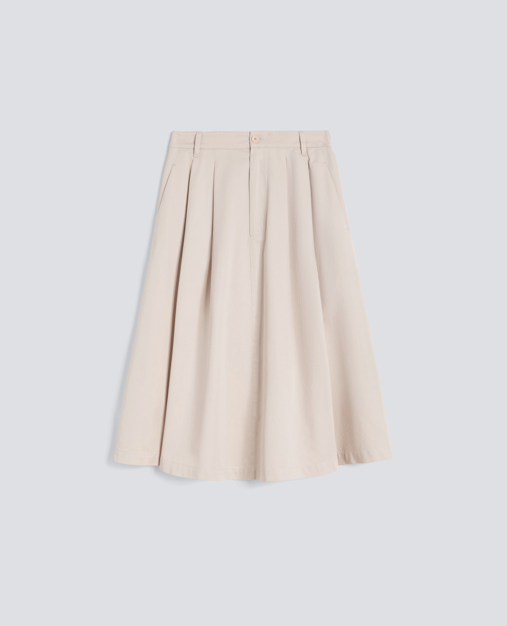 ROCK AUS EXTRAFEINEM BAUMWOLL-TWILL - BEIGE - ASPESI