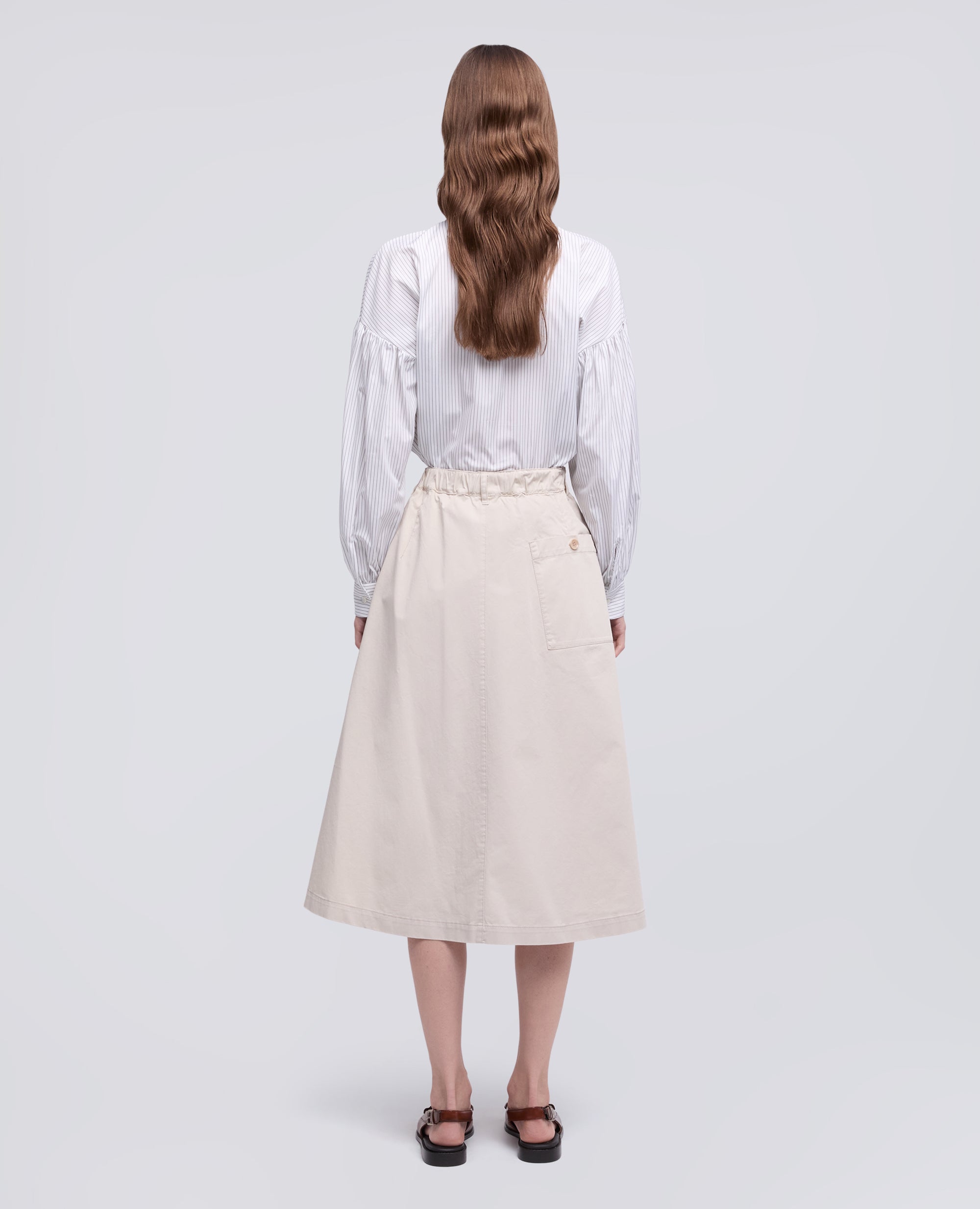 ROCK AUS EXTRAFEINEM BAUMWOLL-TWILL - BEIGE - ASPESI