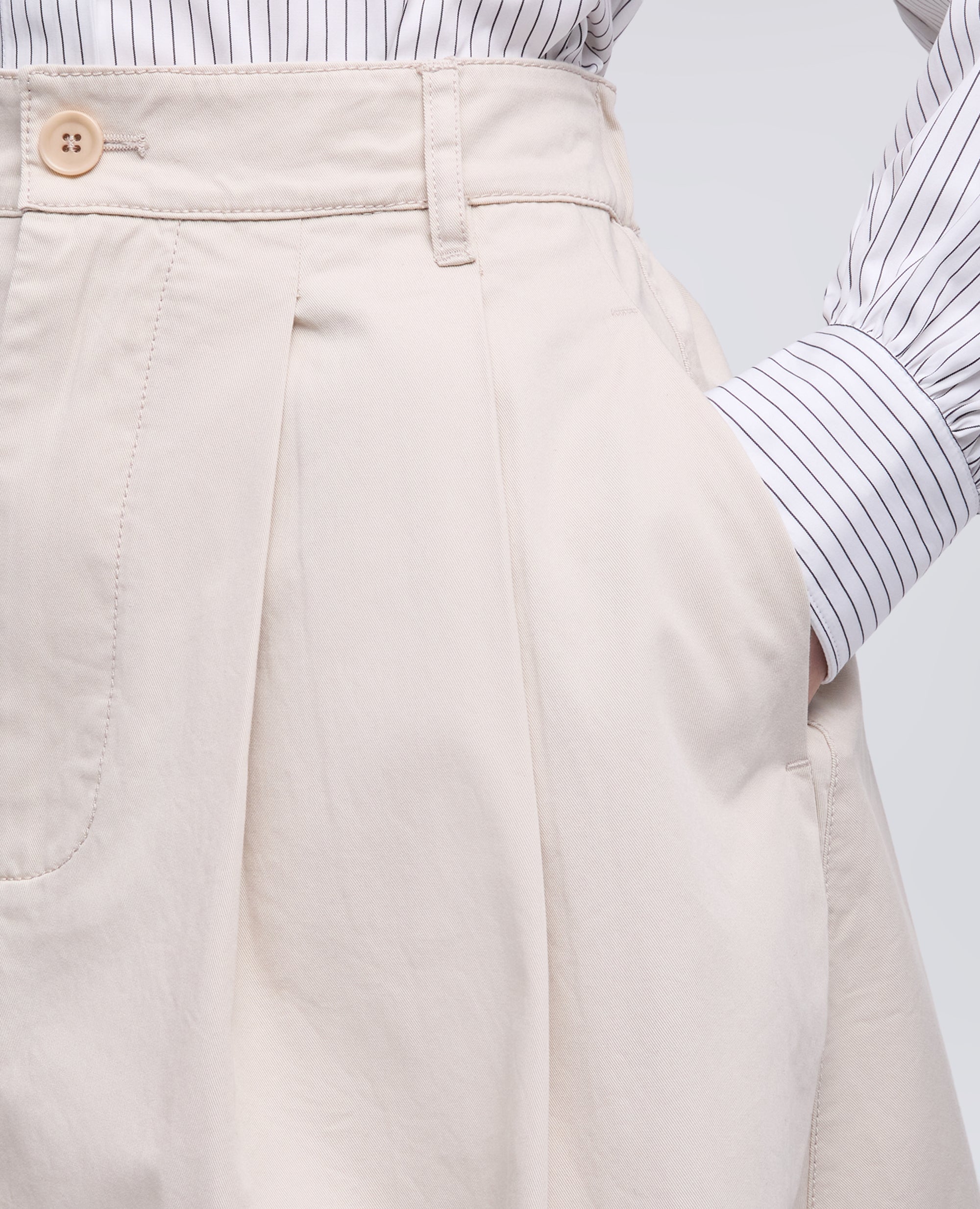 ROCK AUS EXTRAFEINEM BAUMWOLL-TWILL - BEIGE - ASPESI