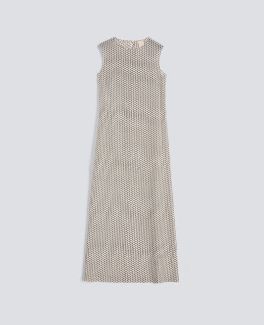 ABITO LUNGO IN CREPE DE CHINE SETA STAMPATO - MULTICOLOR - ASPESI