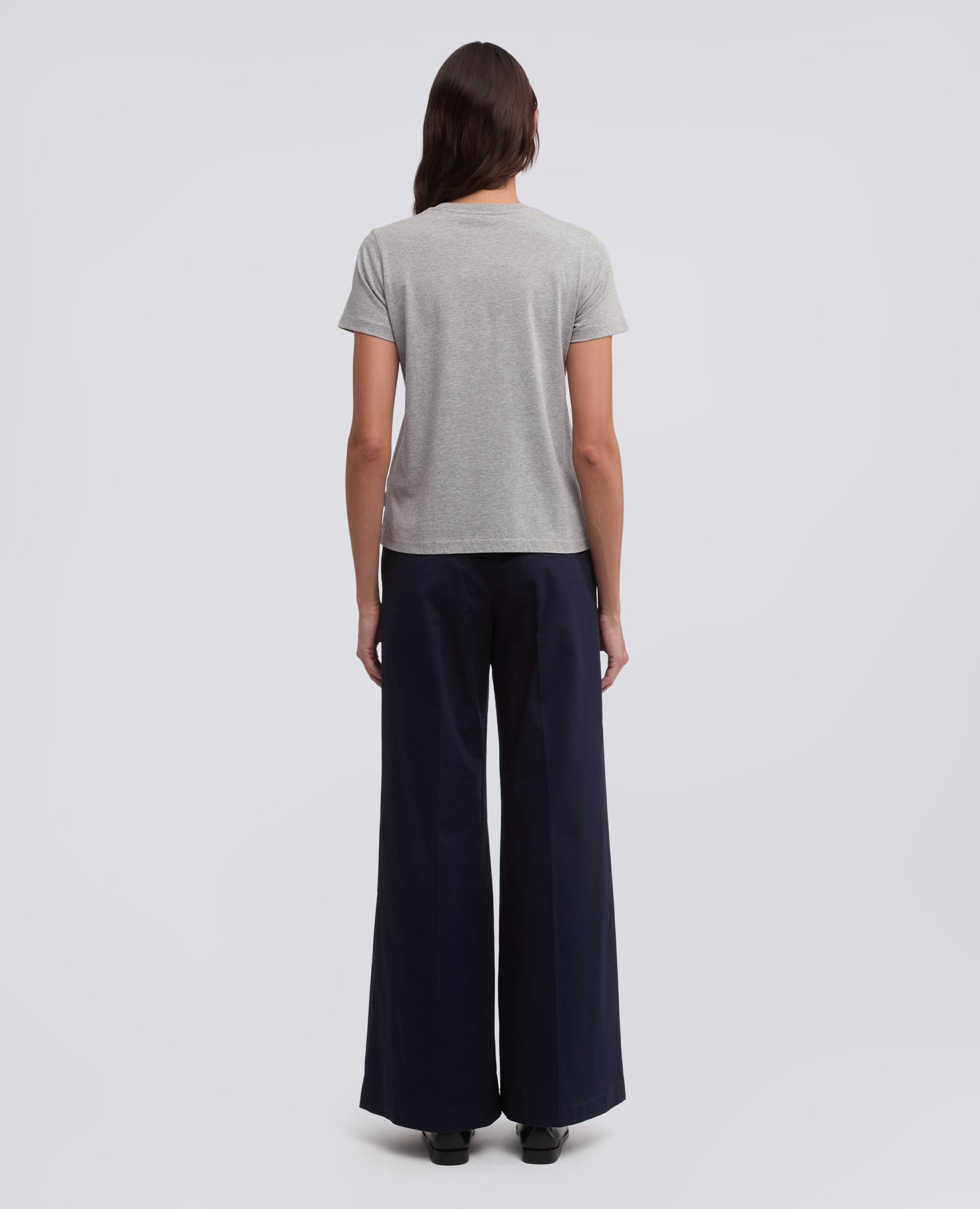 T-SHIRT IN JERSEY DI COTONE CON STAMPA -VOGLIO SOGNARE- IN GIAPPONESE - GRIGIO - ASPESI