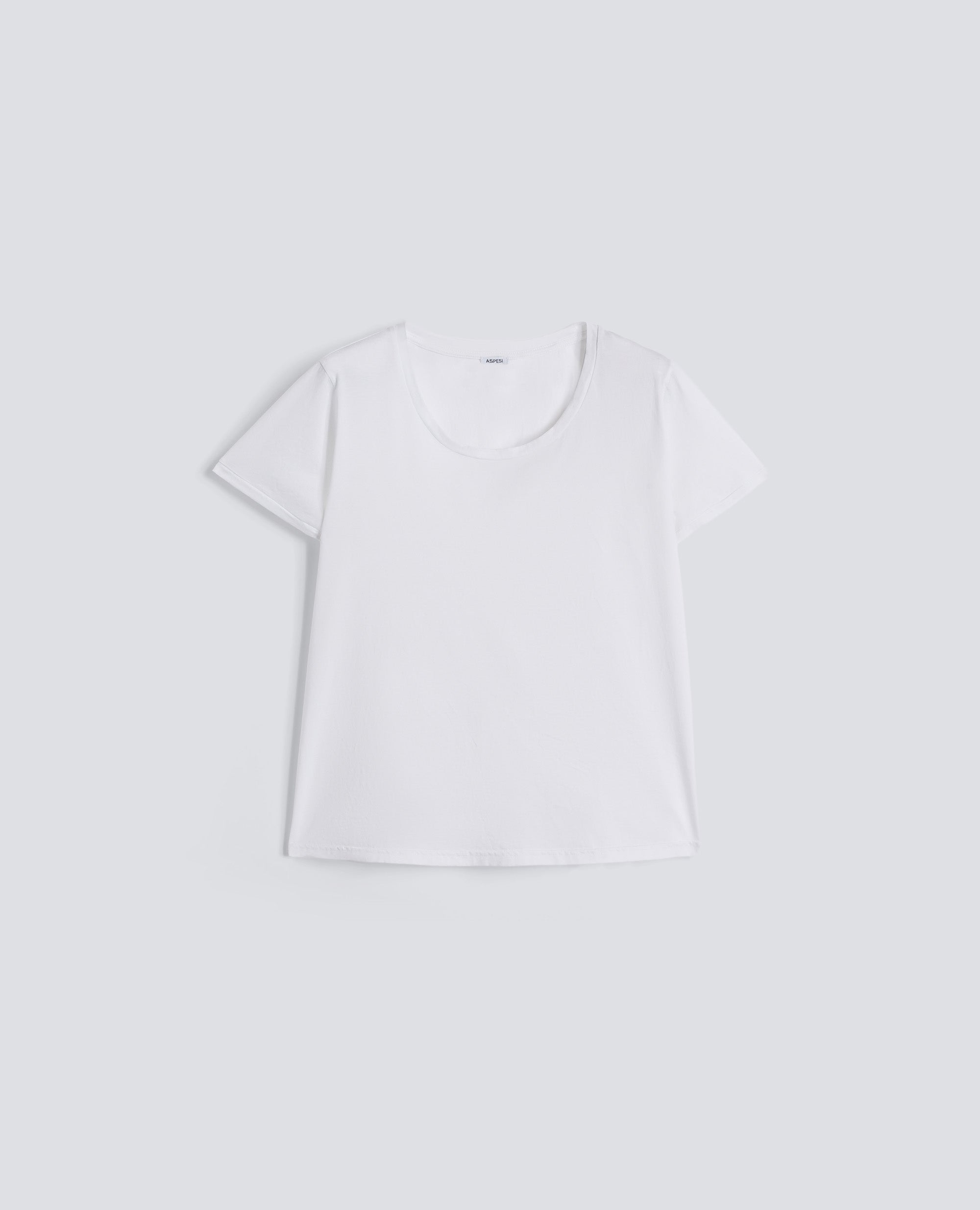 T-SHIRT IN JERSEY DI COTONE - BIANCO - ASPESI