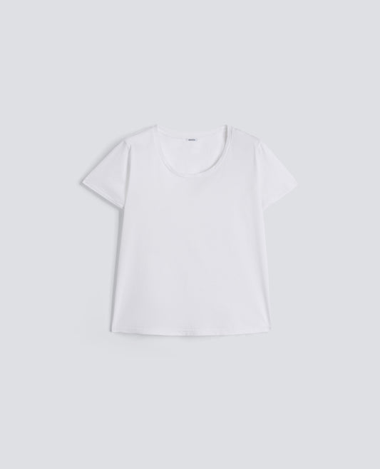BAUMWOLLJERSEY-T-SHIRT - BIANCO - ASPESI