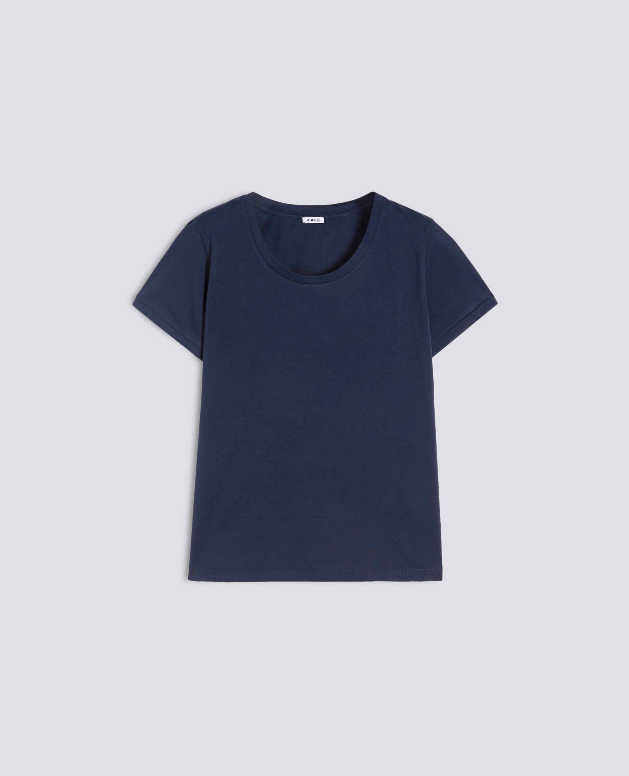T-SHIRT IN JERSEY DI COTONE - BLU - ASPESI