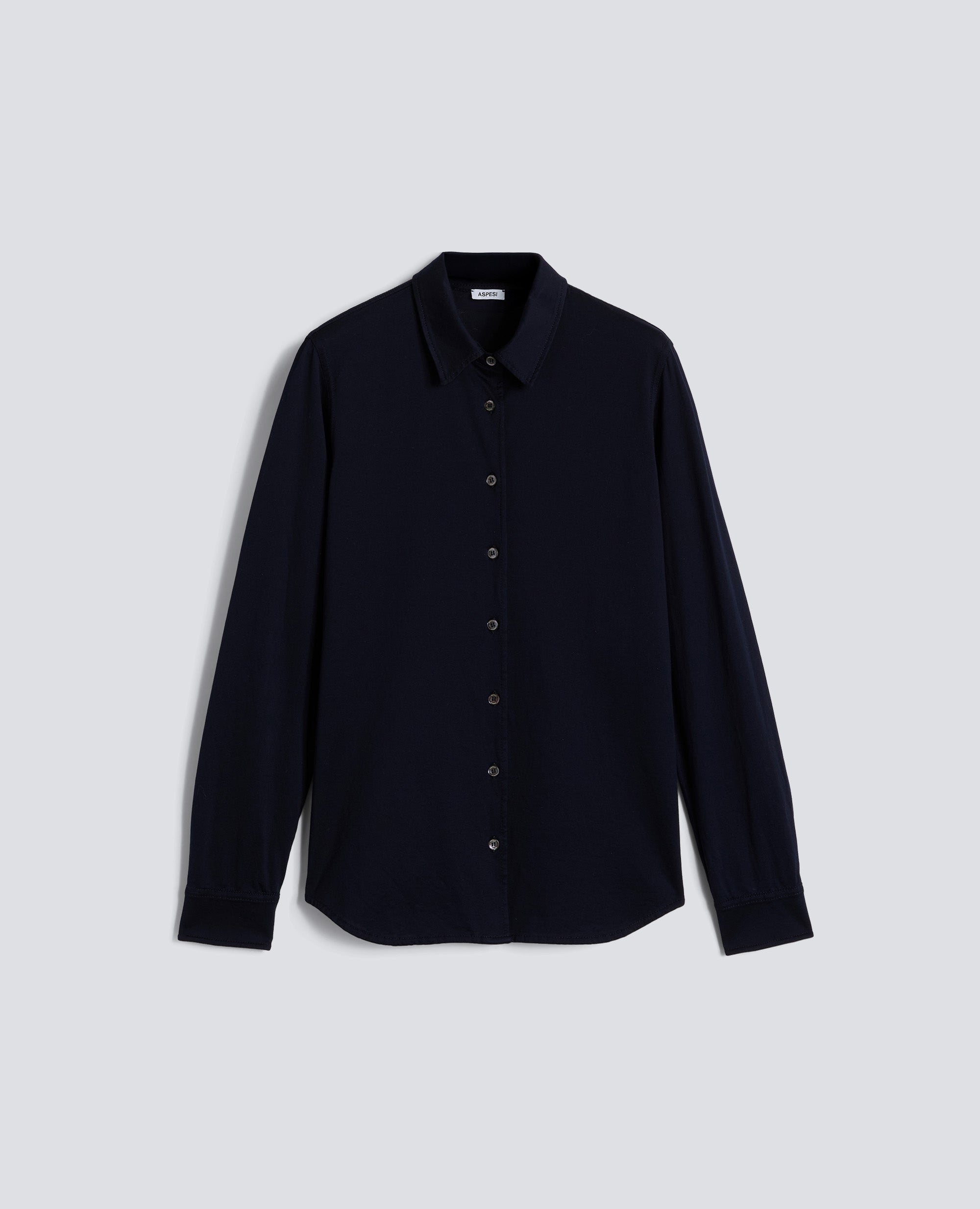 CAMICIA IN JERSEY DI COTONE - BLU - ASPESI