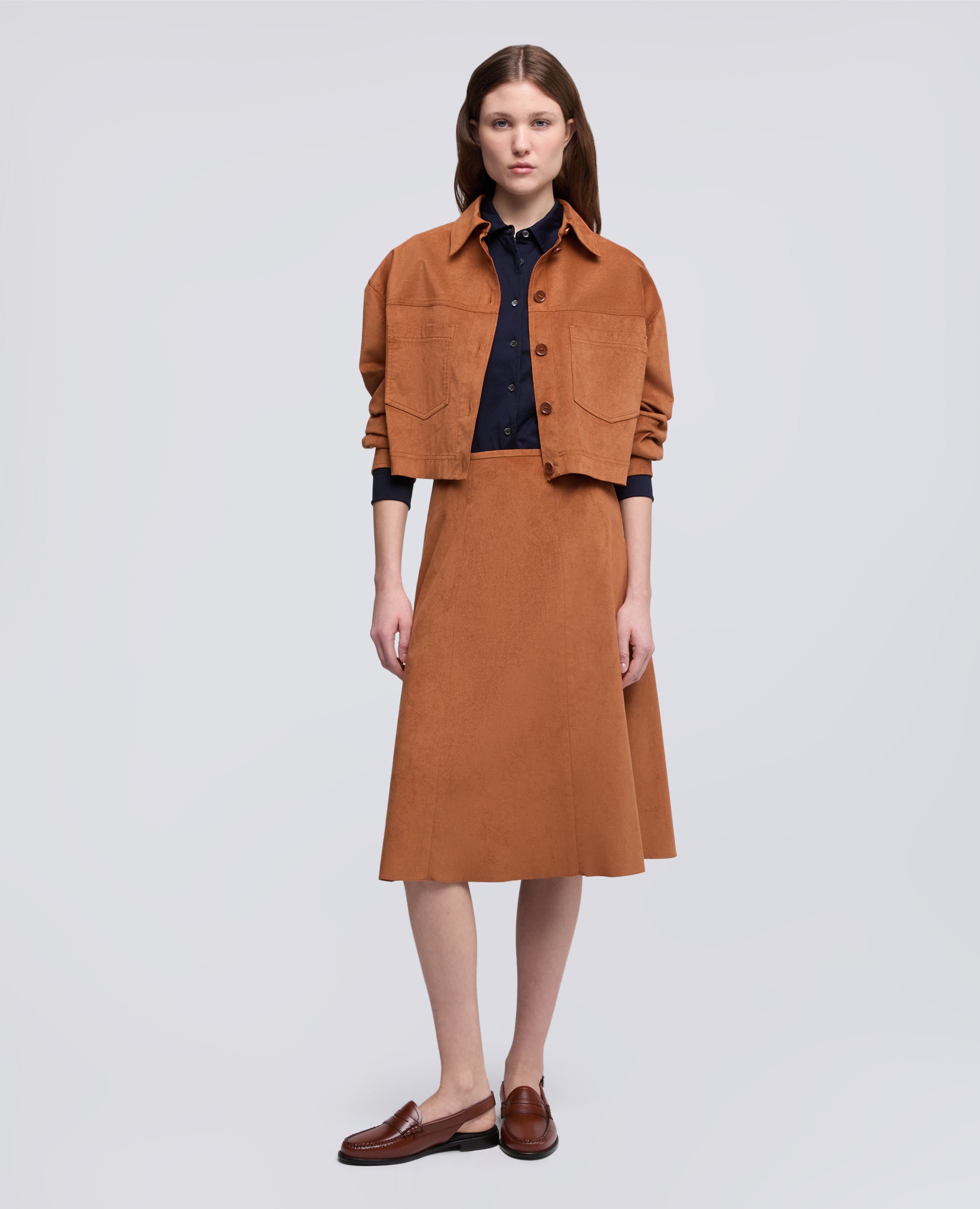 CAMICIA IN JERSEY DI COTONE - BLU - ASPESI