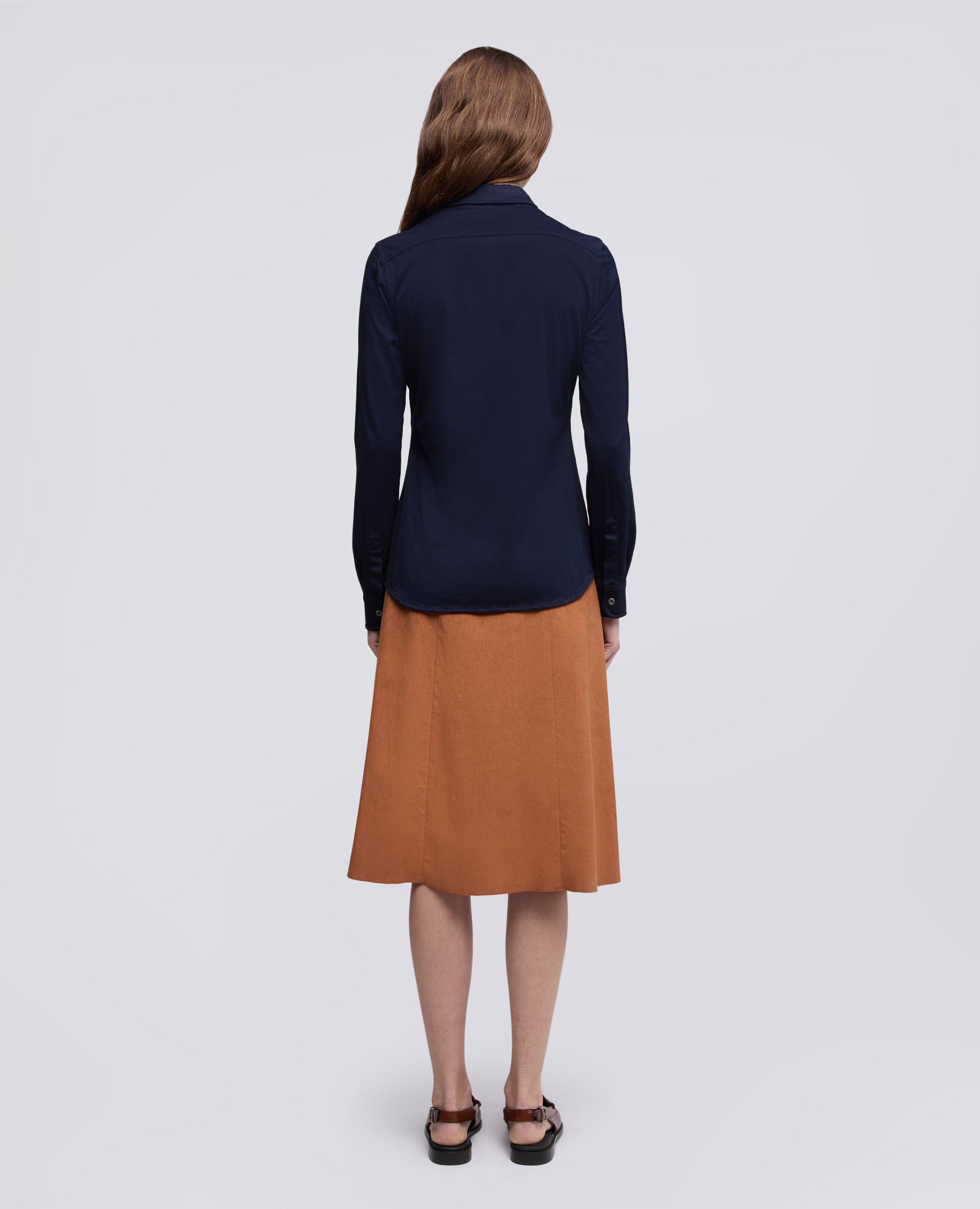 CAMICIA IN JERSEY DI COTONE - BLU - ASPESI