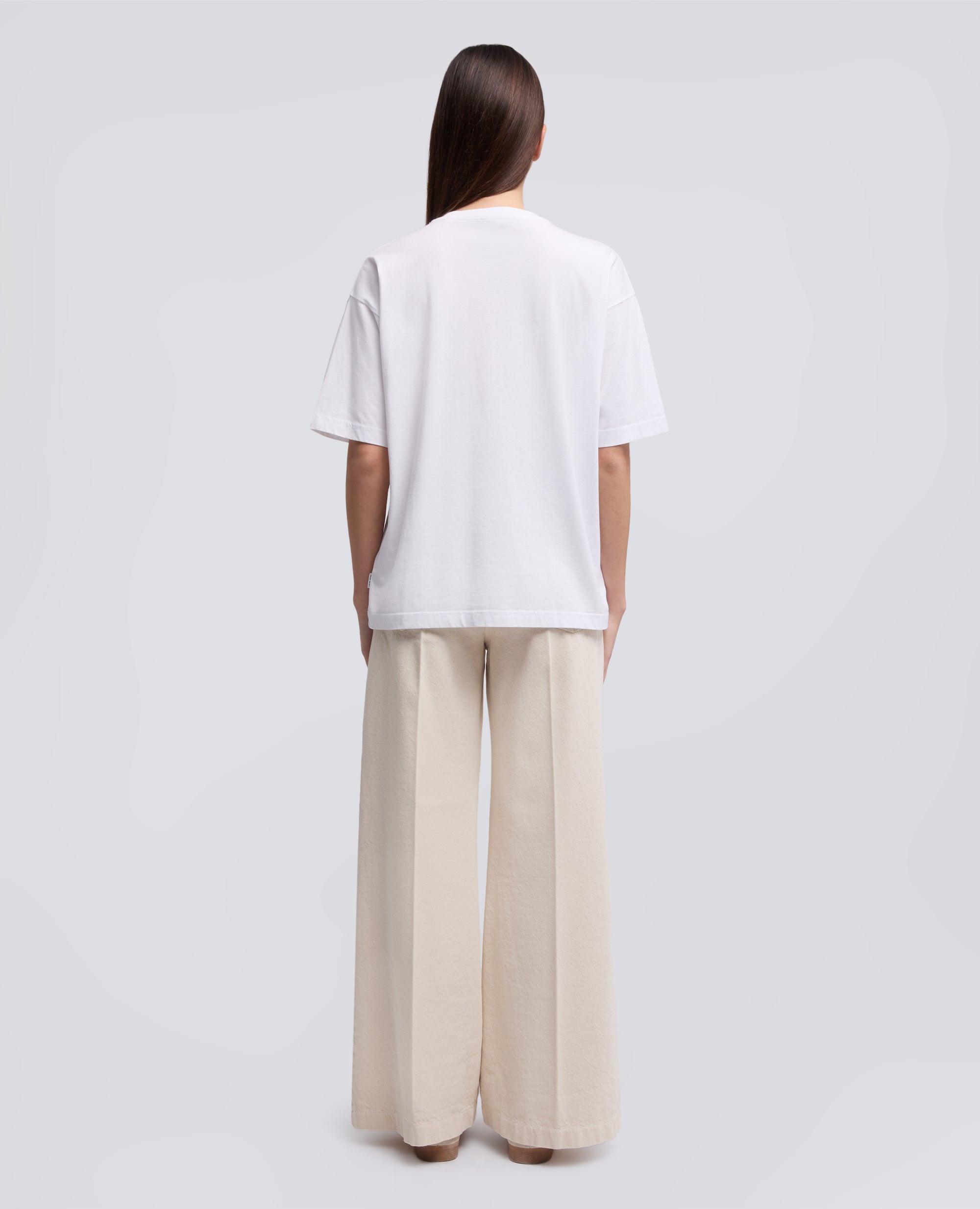 BAUMWOLLJERSEY-T-SHIRT MIT -WRONG- MUSTER - BIANCO - ASPESI