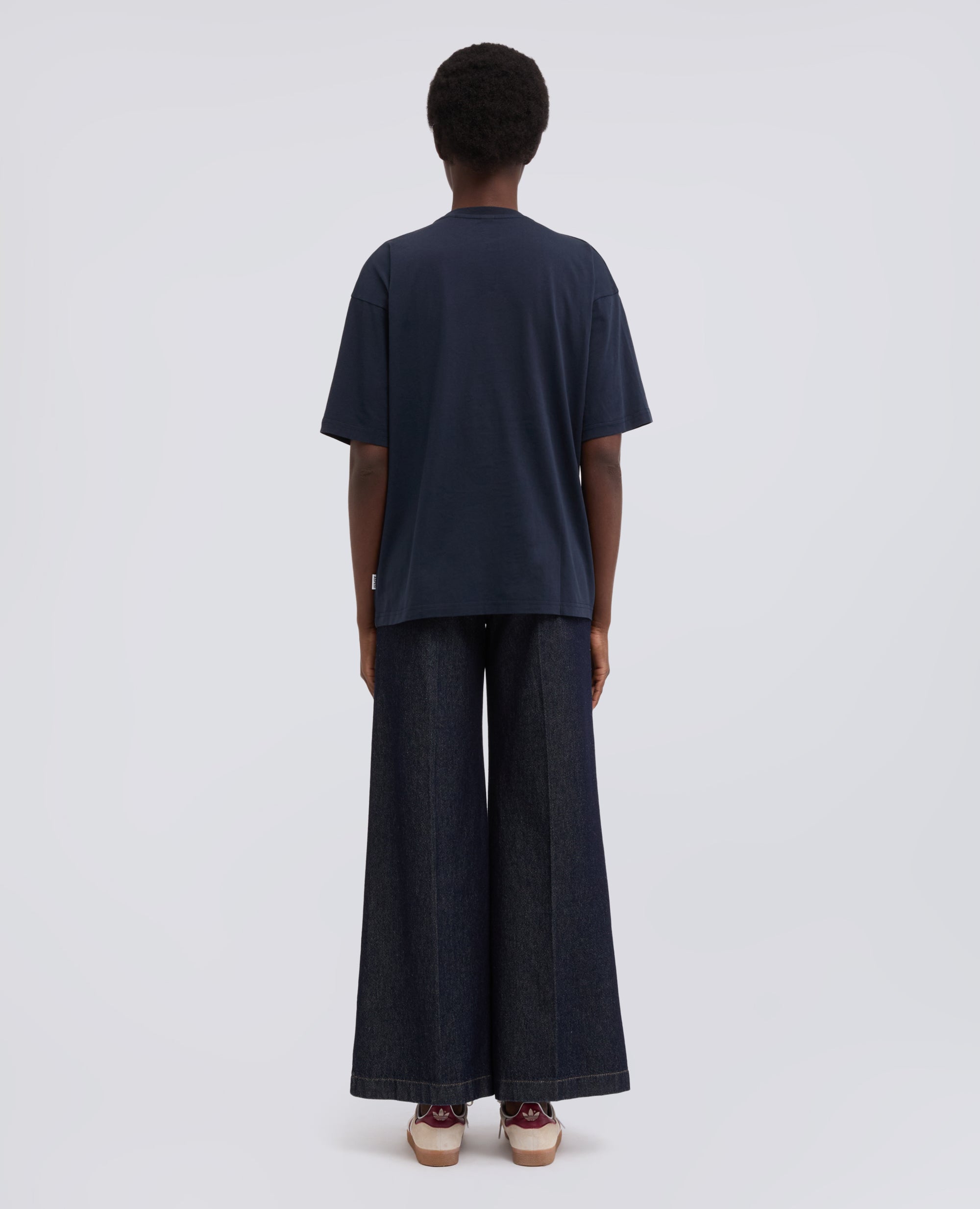 T-SHIRT IN JERSEY DI COTONE CON STAMPA -NON E COME SEMBRA- - BLU - ASPESI