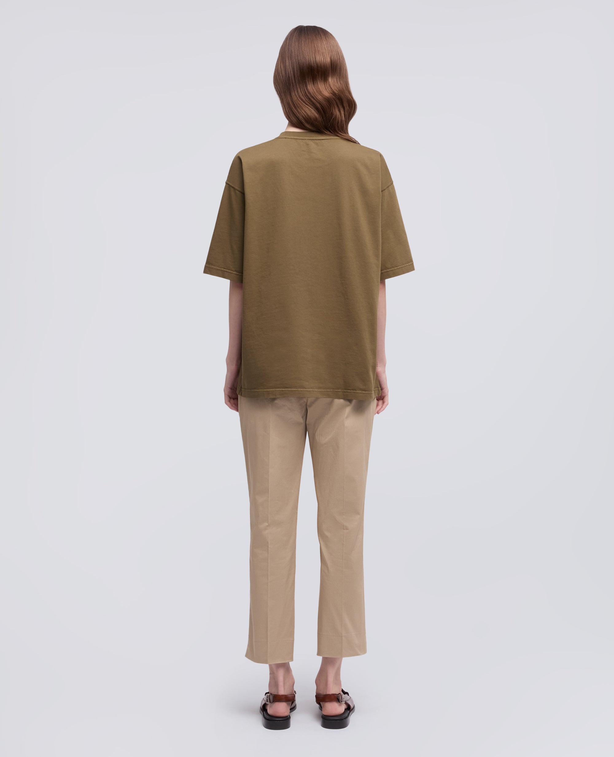 ORGANIC COTTON JERSEY T-SHIRT WITH -NOT THIS YEAR- PRINT - VERDE - ASPESI