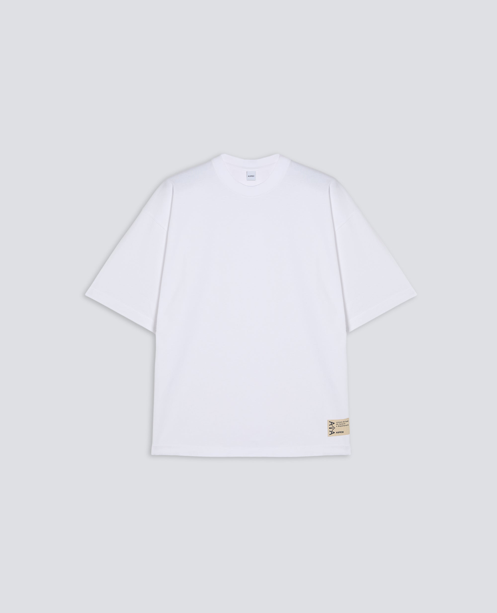 T-SHIRT GIROCOLLO IN JERSEY DI COTONE - BIANCO - ASPESI