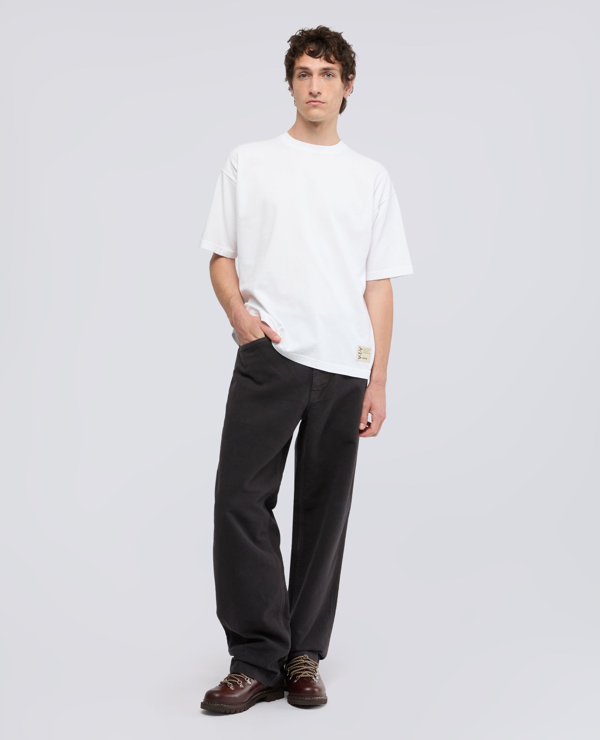 T-SHIRT GIROCOLLO IN JERSEY DI COTONE - BIANCO - ASPESI