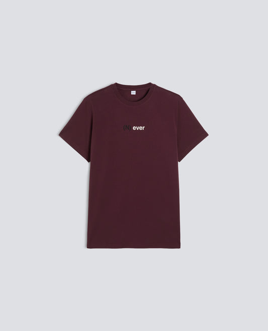 T-SHIRT IN COTONE CON STAMPA -(N)EVER- - ROSSO - ASPESI