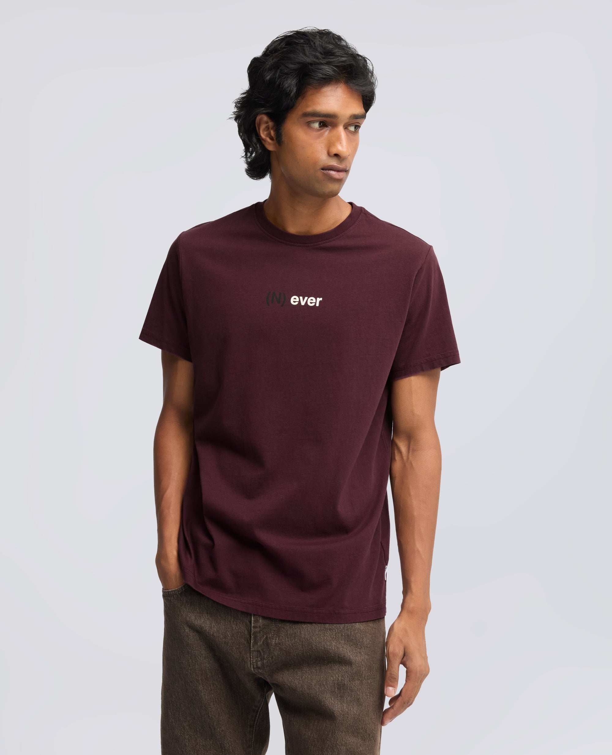 T-SHIRT IN COTONE CON STAMPA -(N)EVER- - ROSSO - ASPESI