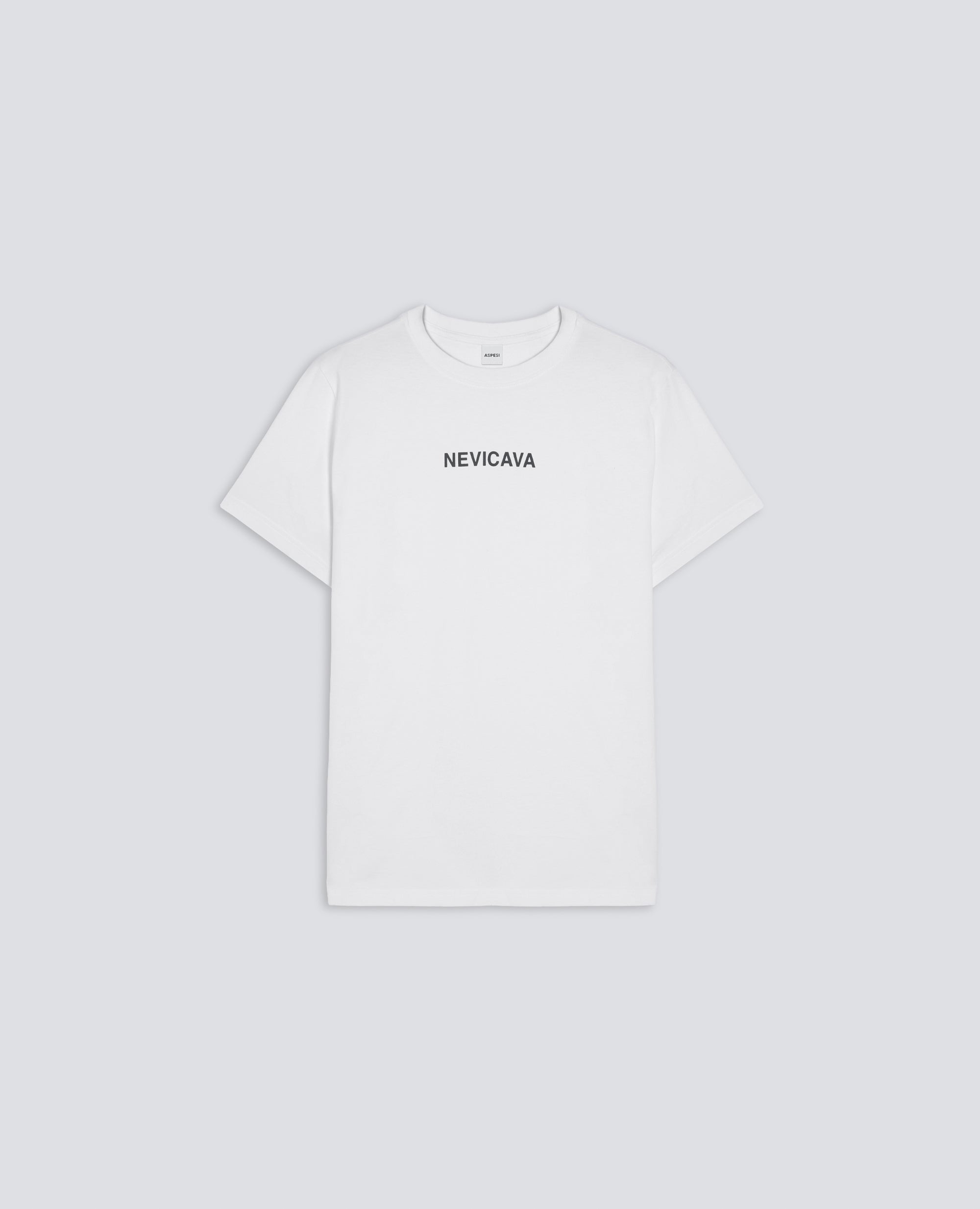 T-SHIRT IN COTONE CON STAMPA -NEVICAVA- - BIANCO - ASPESI