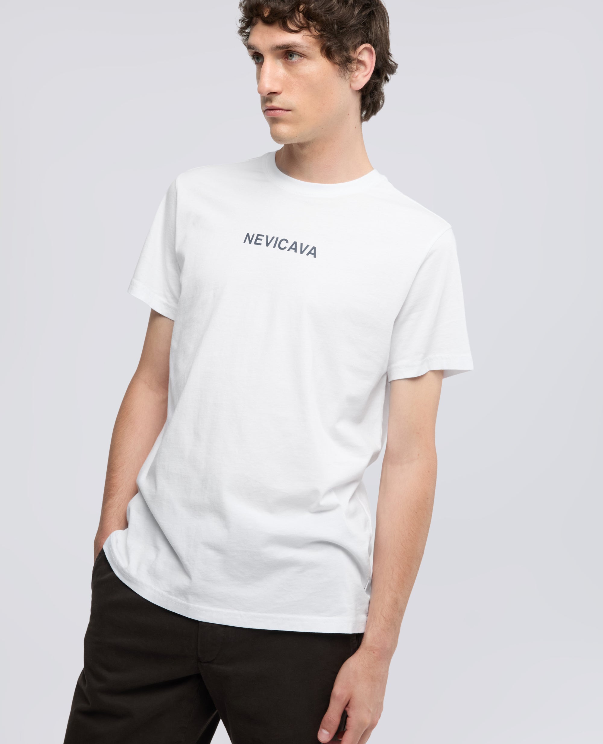 T-SHIRT IN COTONE CON STAMPA -NEVICAVA- - BIANCO - ASPESI
