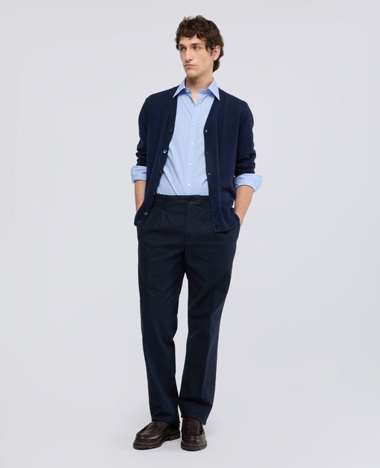 CAMICIA SERGE IN POPELINE DI COTONE RIGATO - AZZURRO - ASPESI