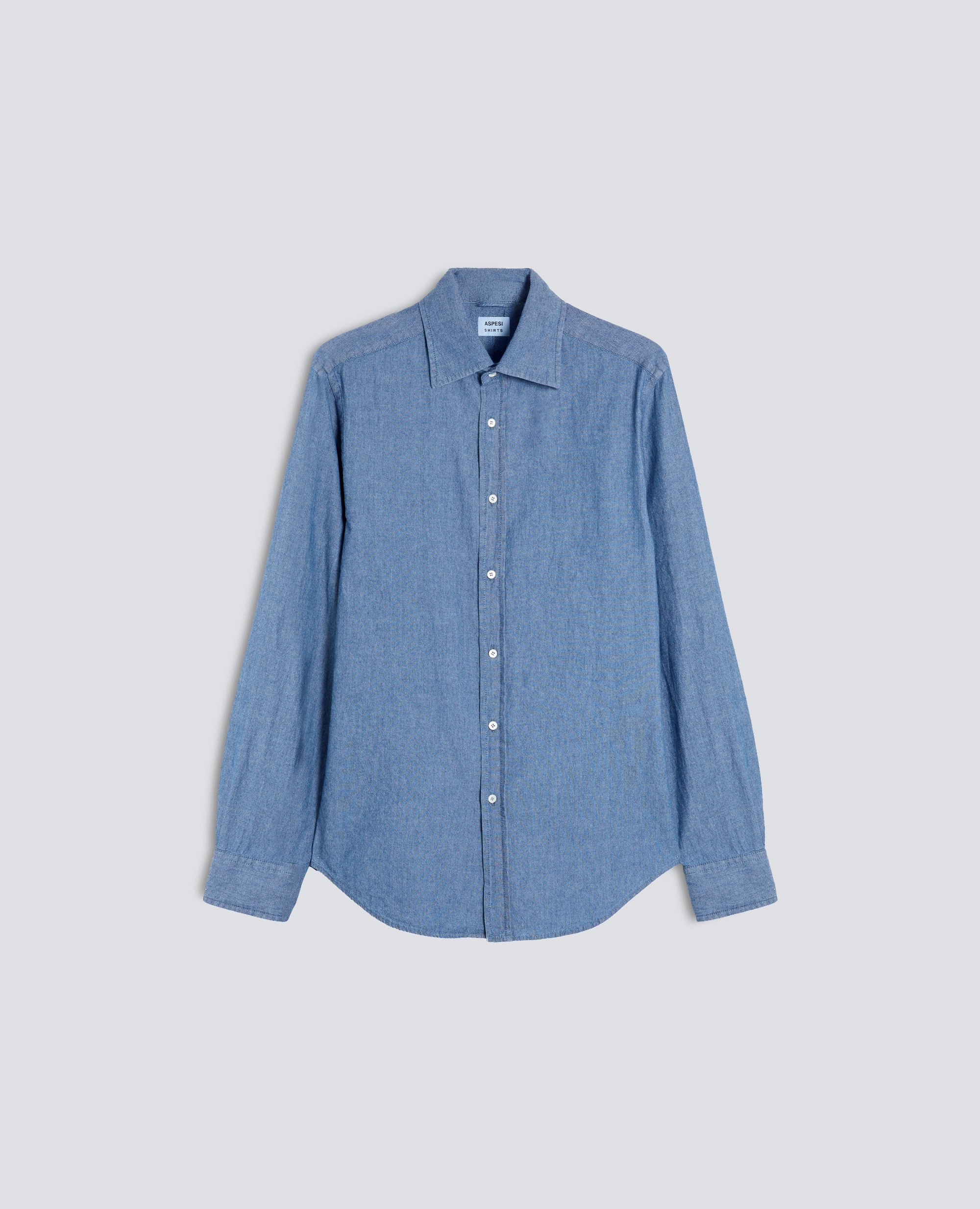 CAMISA DE CAMBRAY DE ALGODON JAPONES - BLU - ASPESI
