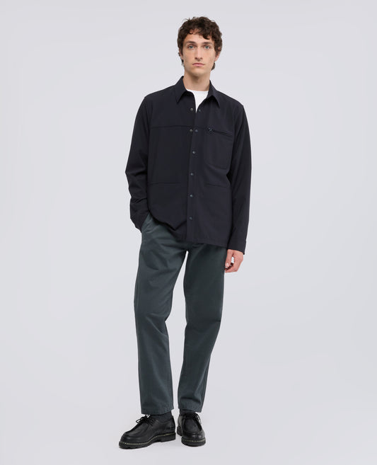CAMICIA SFODERATA IN FLANELLA TECNOLANA COMFORT - BLU - ASPESI