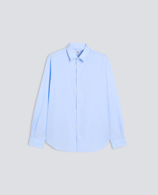 CAMICIA IN POPELINE DI COTONE SUPER FINE - AZZURRO - ASPESI