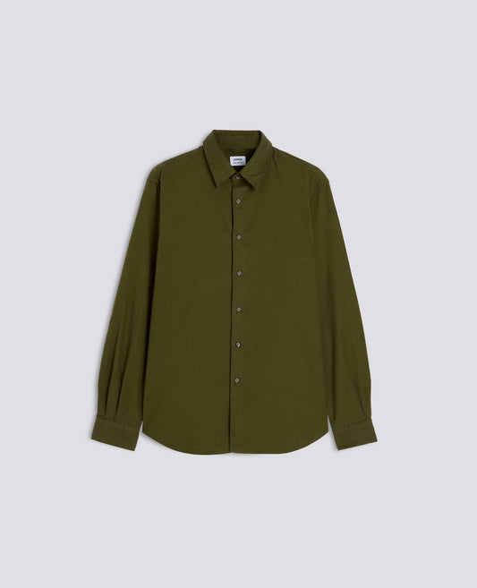 HEMD AUS LEICHTEM BAUMWOLL-FLANELL - VERDE - ASPESI
