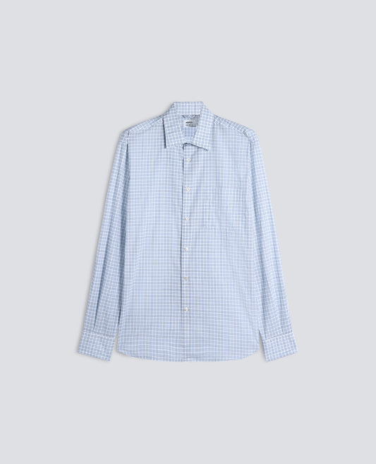 CAMICIA SEDICI IN POPELINE DI COTONE - AZZURRO - ASPESI