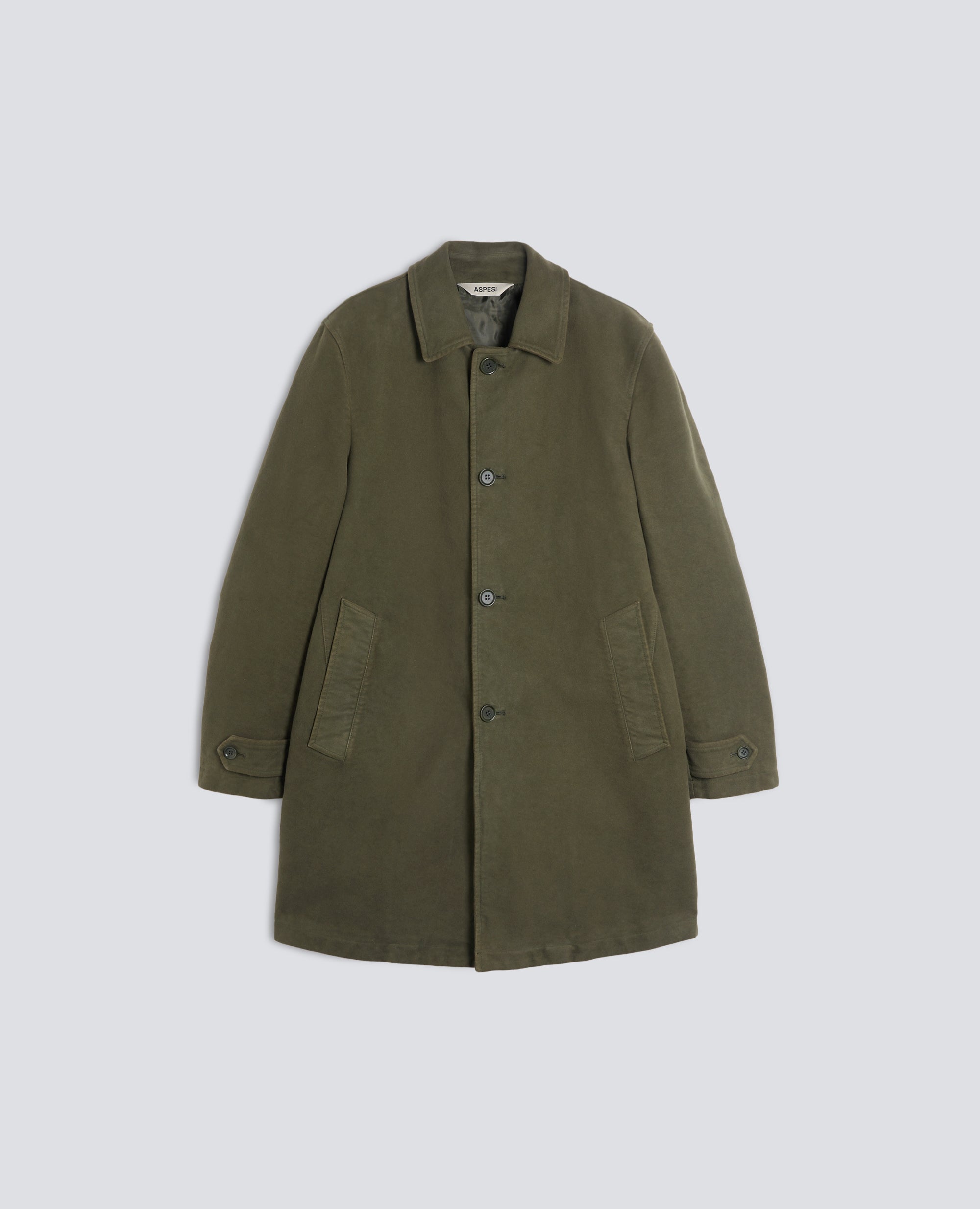 CAPPOTTO PERFETTO IN FUSTAGNO DI COTONE TINTO CAPO - VERDE - ASPESI
