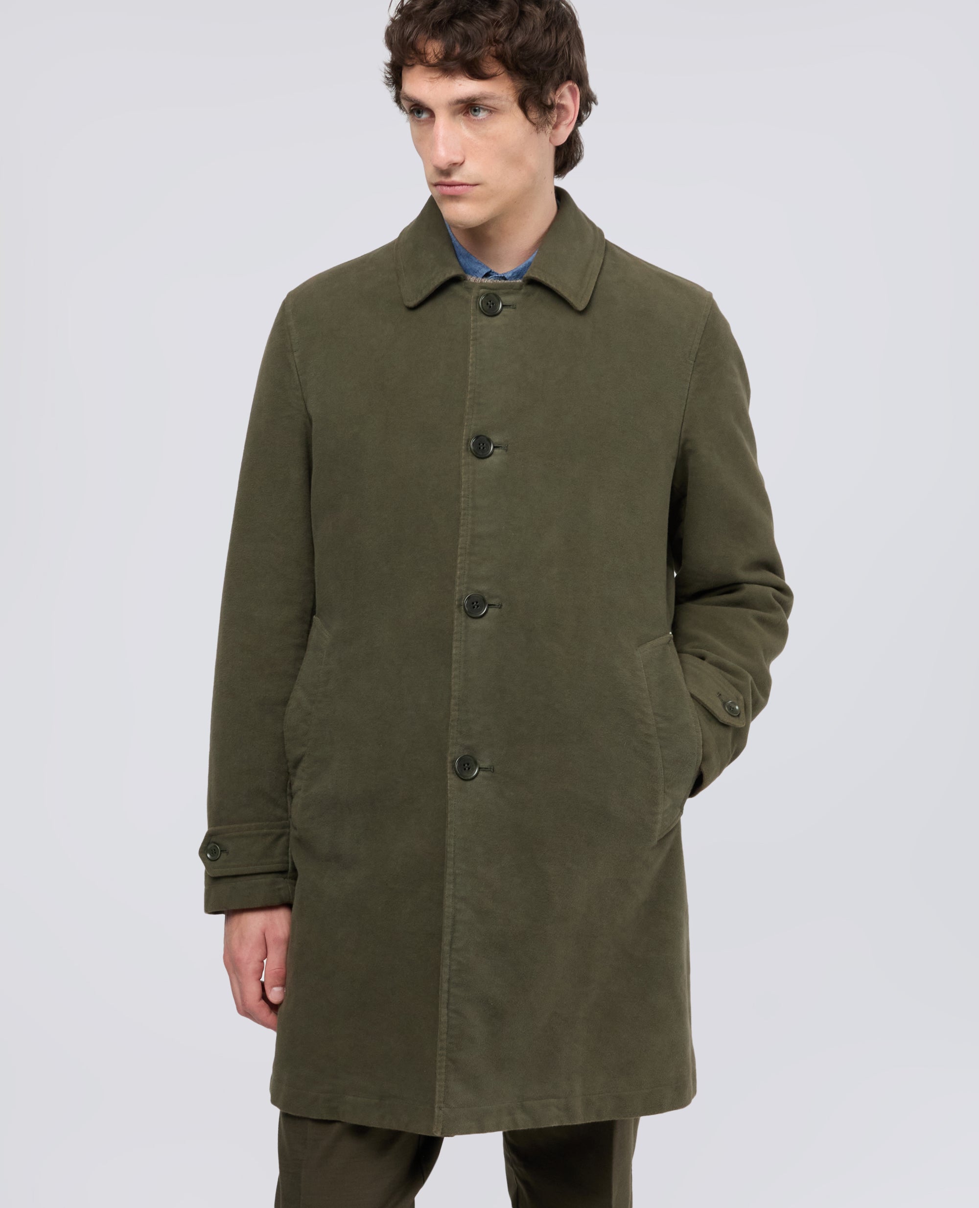 CAPPOTTO PERFETTO IN FUSTAGNO DI COTONE TINTO CAPO - VERDE - ASPESI