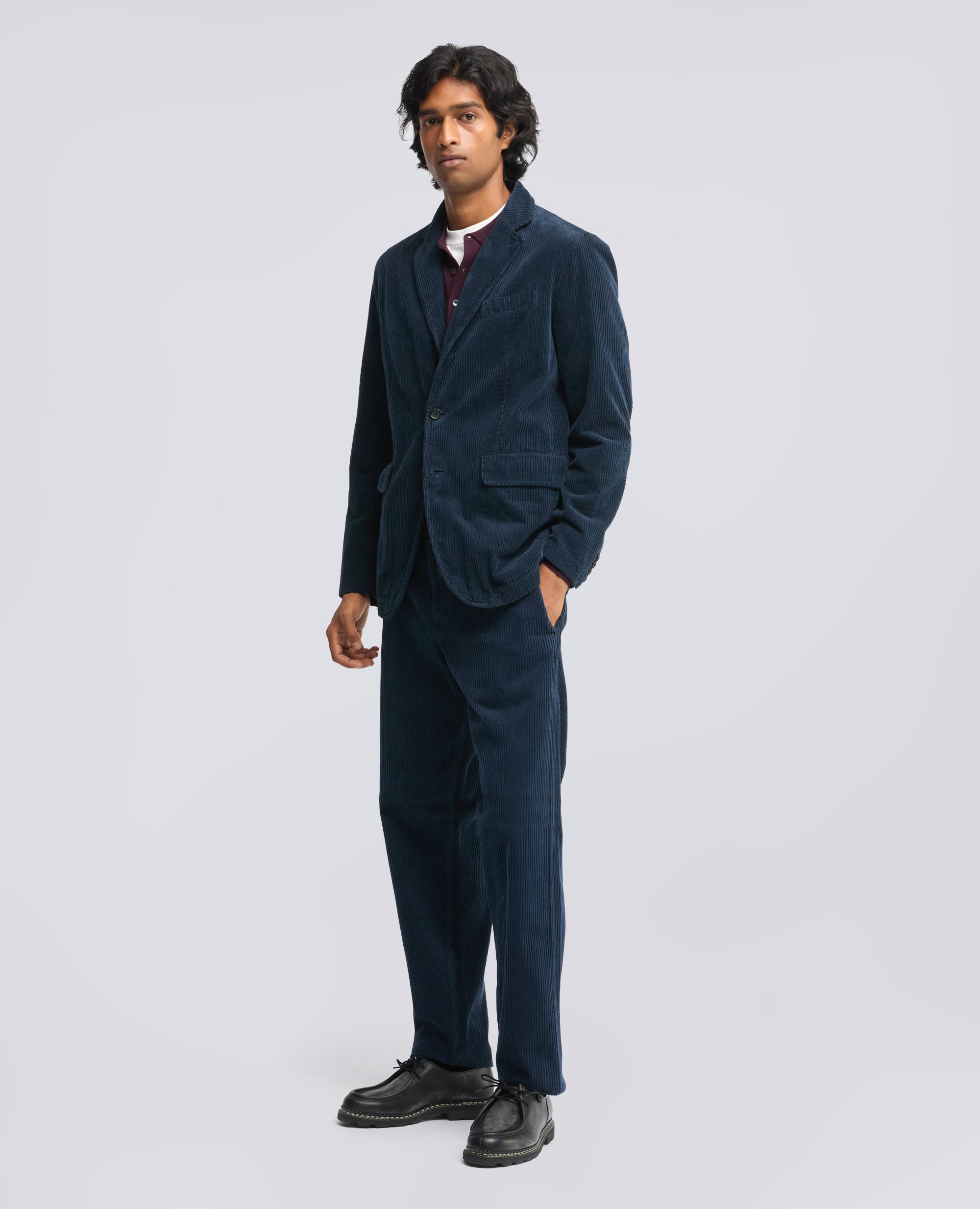 JACKE AUS CORDSAMT - BLU - ASPESI