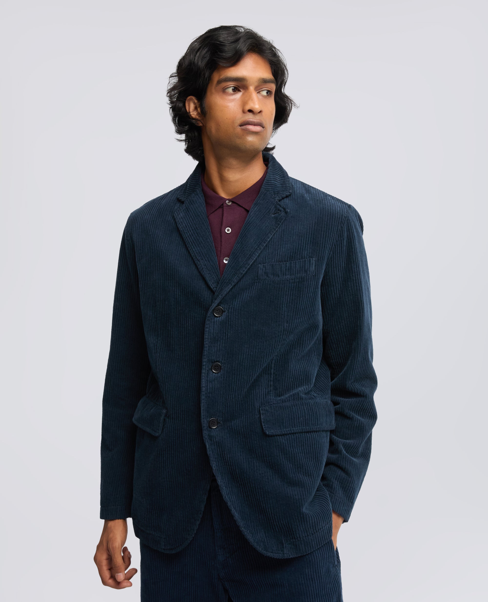 JACKE AUS CORDSAMT - BLU - ASPESI