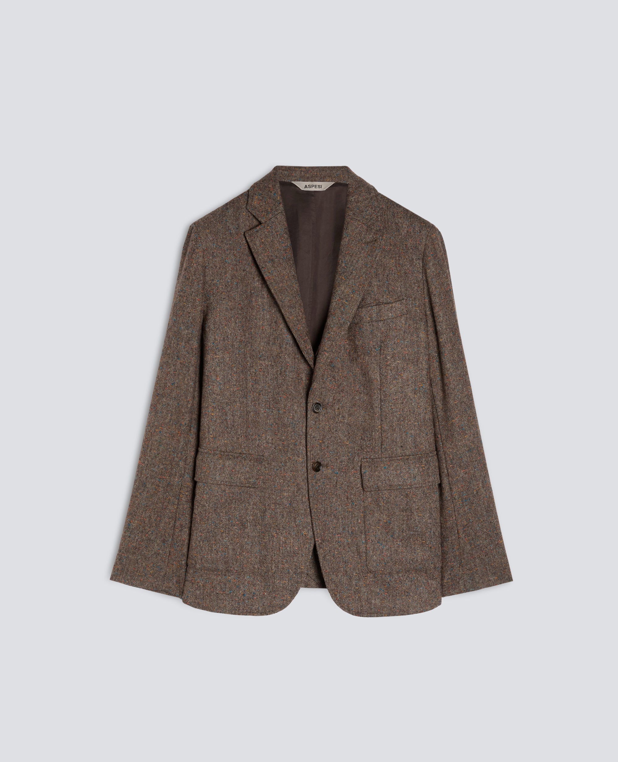 BLAZER IN PURA LANA VERGINE TINTO FILO - MARRONE - ASPESI