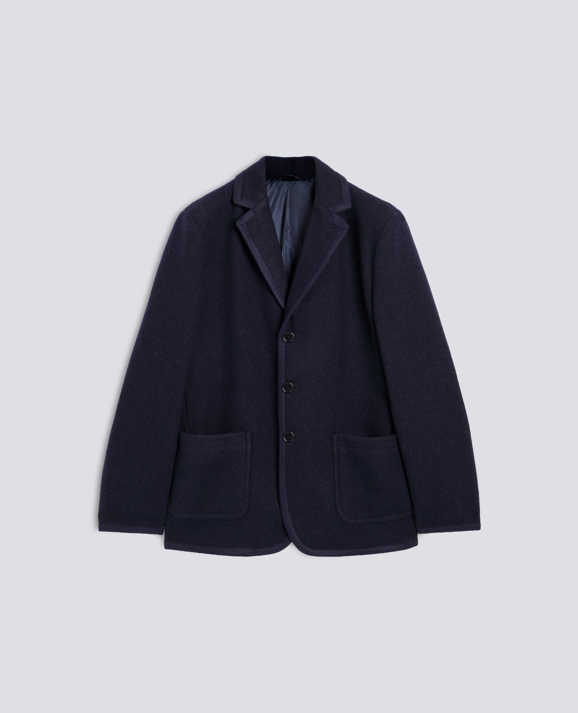 BLAZER IN LANA SHETLAND - BLU - ASPESI